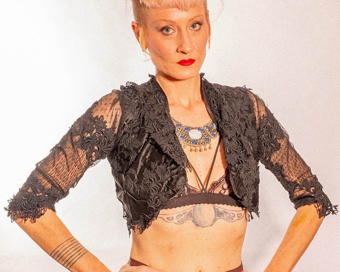 ANT/ VTG Edwardian Black Lace Satin Embroidered Sheer Bolero/Shrug 1890’s Goth