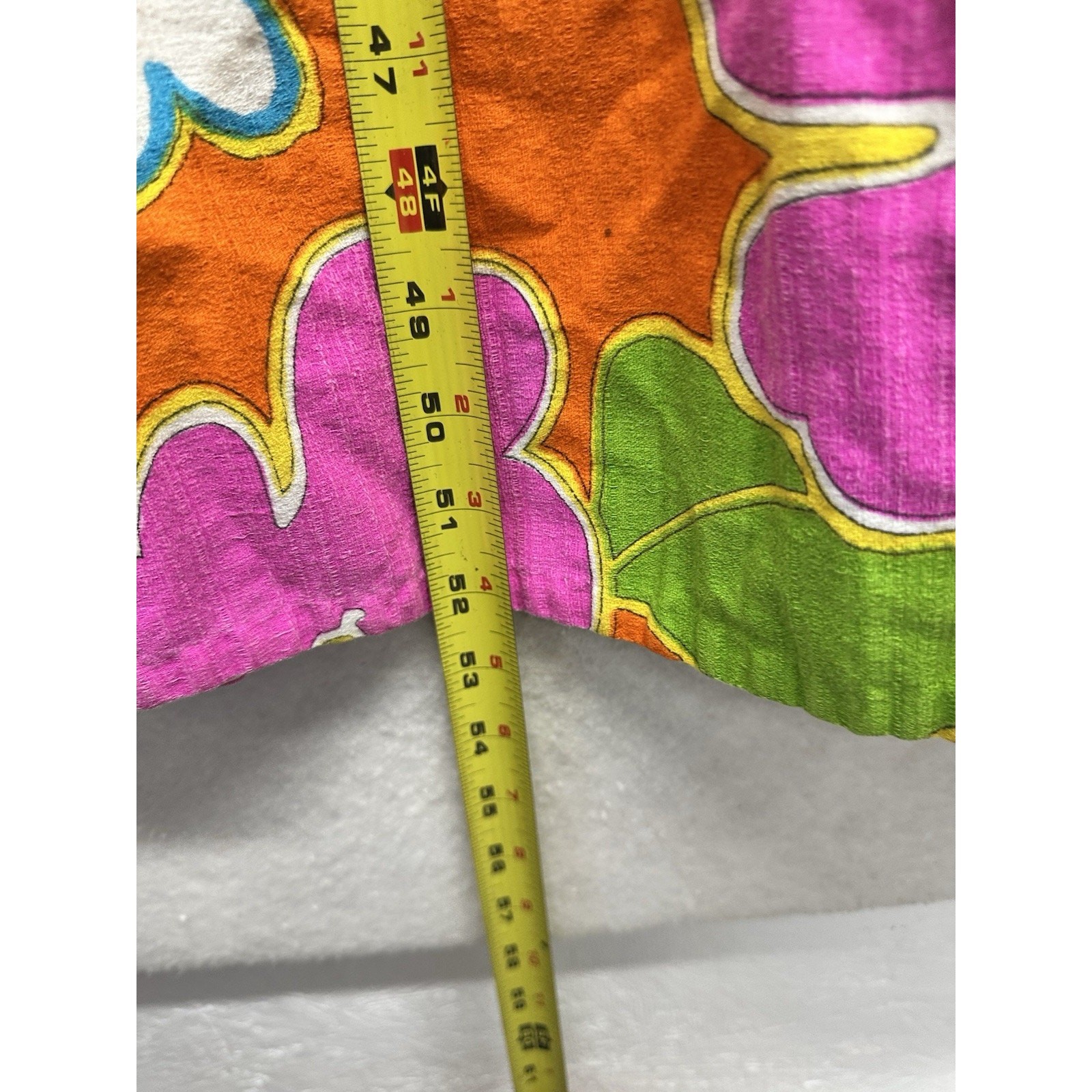 Vintage Dress Malihini Hawaii Designer Collection Maxi Floral Tiki Luau