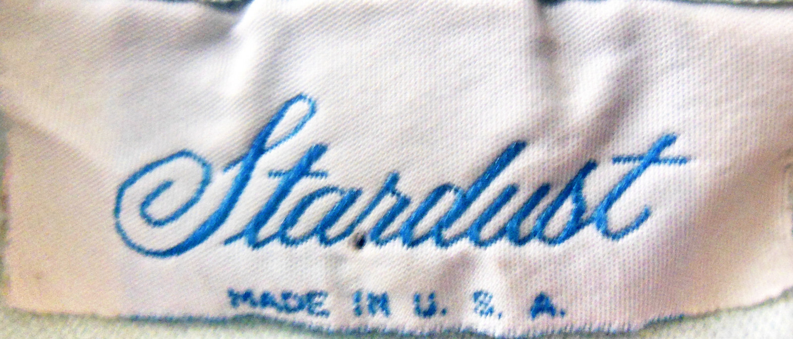 STARDUST VINTAGE BLUE SATINY EMBROIDERED COTTONY LINING NIGHTGOWN L XL EVC