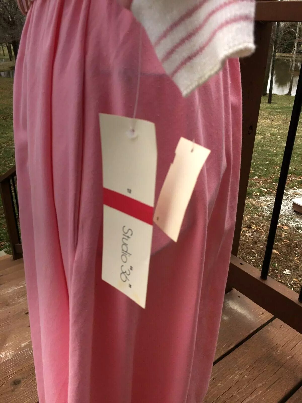 1960s Vintage Shirt Dress Rockabilly Swing Shirtwaist Pink Size 12 NWT