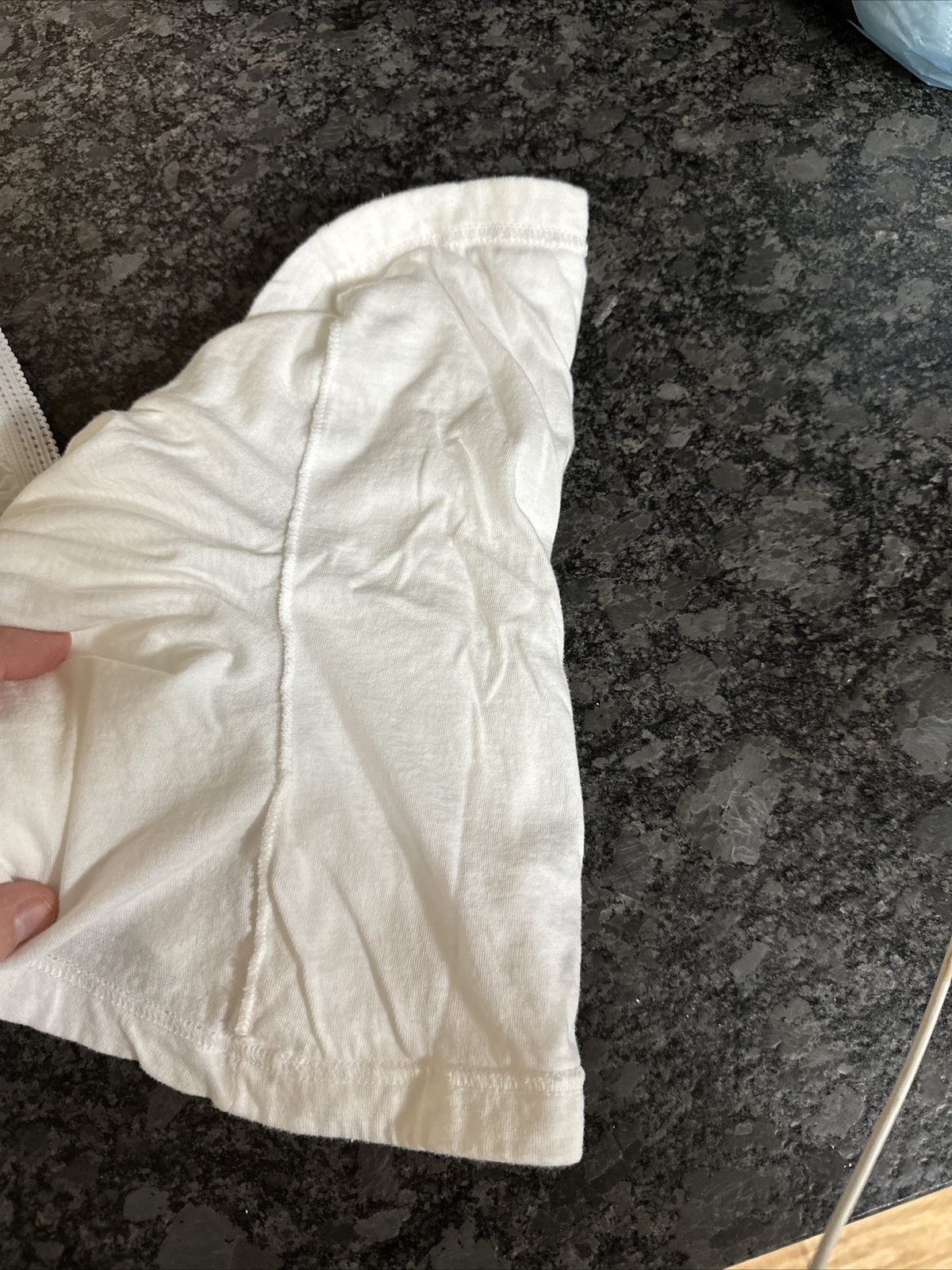 3 Vintage Underscore Flare Hemmed Legs White Cotton Panties Briefs Size 10