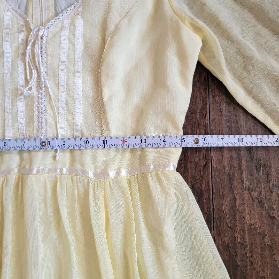 Gunne Sax Romantic Renaissance Bridal Collection Maxi Dress Vintage SZ 13 FLAWS