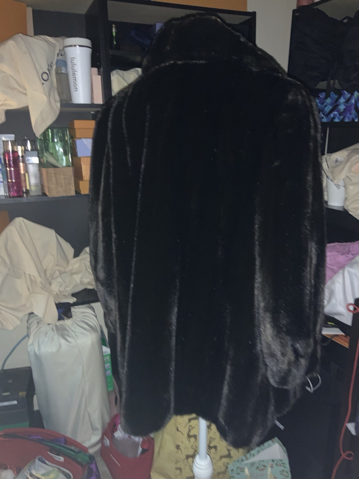 Vintage 80s Hillmoor of NY Tissavel France Pile 100% Faux Fur Sz L/XL Coat EUC