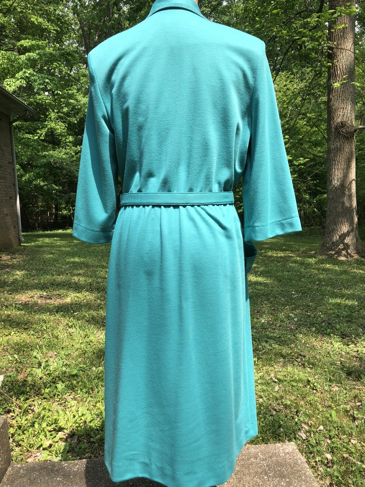 Petites By Willi Dress Vintage Size 16 Elastic Waist Fitted Look Cute Pockets