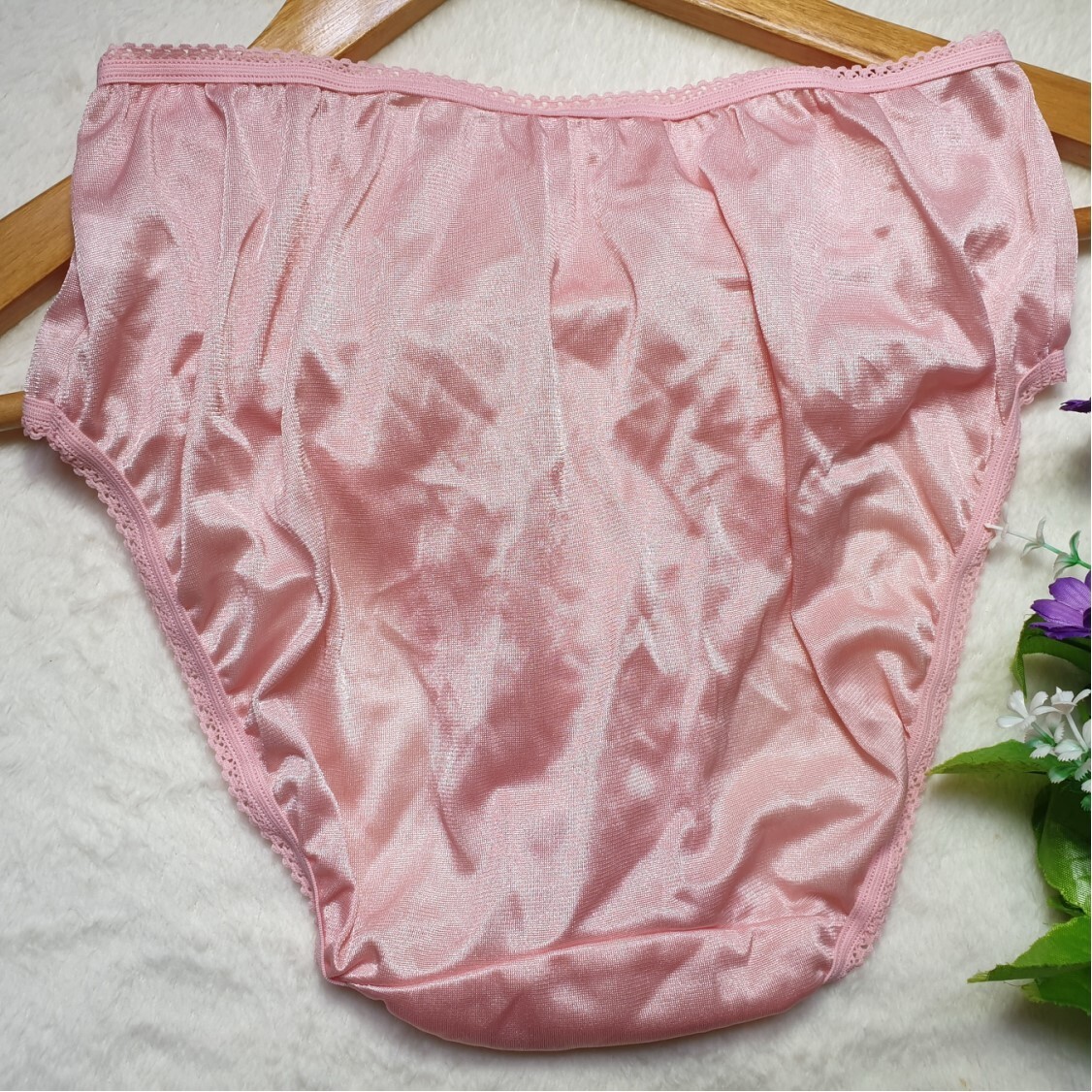6 Pair Vintage Silky Panties 100% Nylon Sissy Sheer Briefs Size 6-7 Hip 35-39″