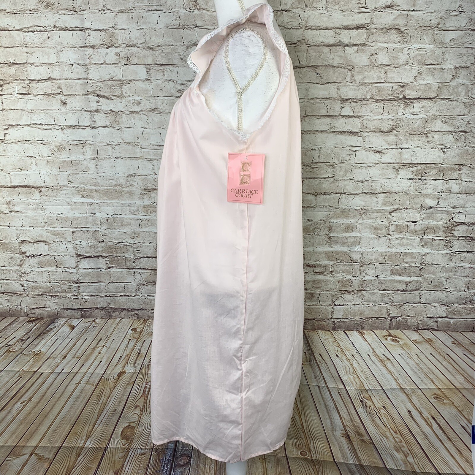Sears Carriage Court Prissy Pink Sissy White Lace Nightgown new cotton poly new