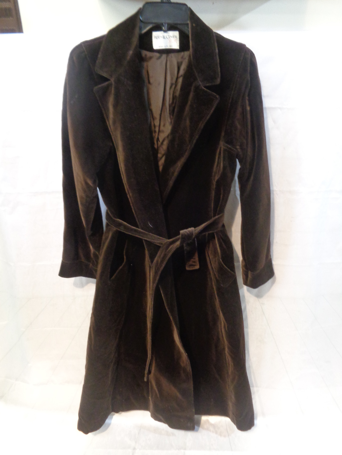 // Vintage Roth Le Cover Sport Brown Cotton Blend Coat w/ Belt size 10