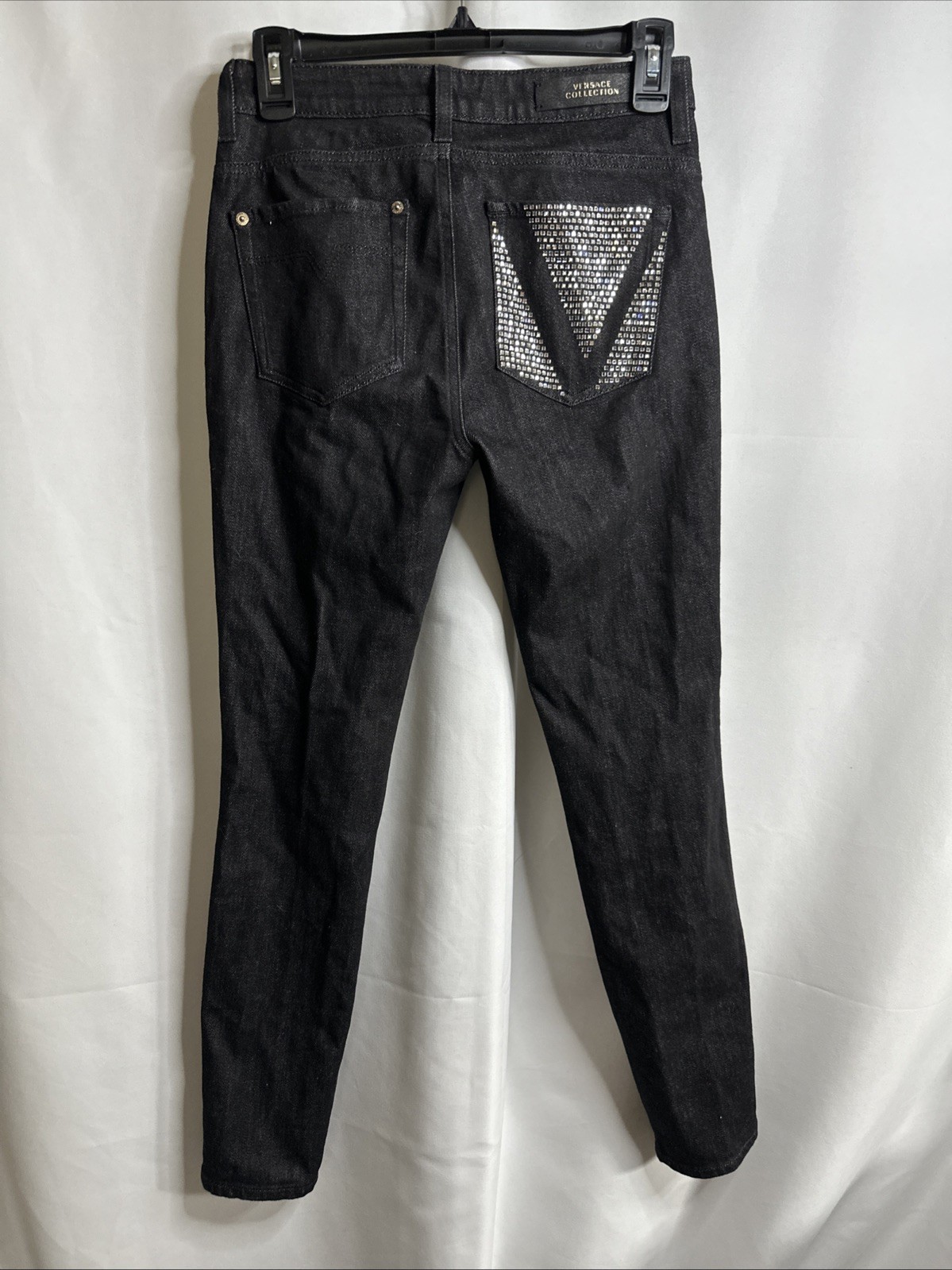VERSACE COLLECTION PANTALONE DONNA PANT WOMAN VINTAGE Black Sz- 27 #5580