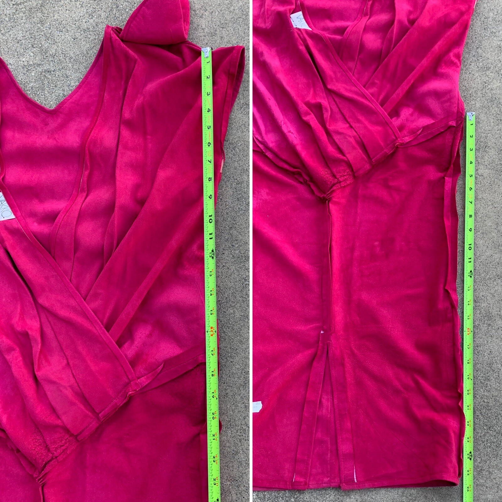 VAKKO Suede Dress Low Back Hot Pink Made In USA 1980s 80s Vintage Size 6