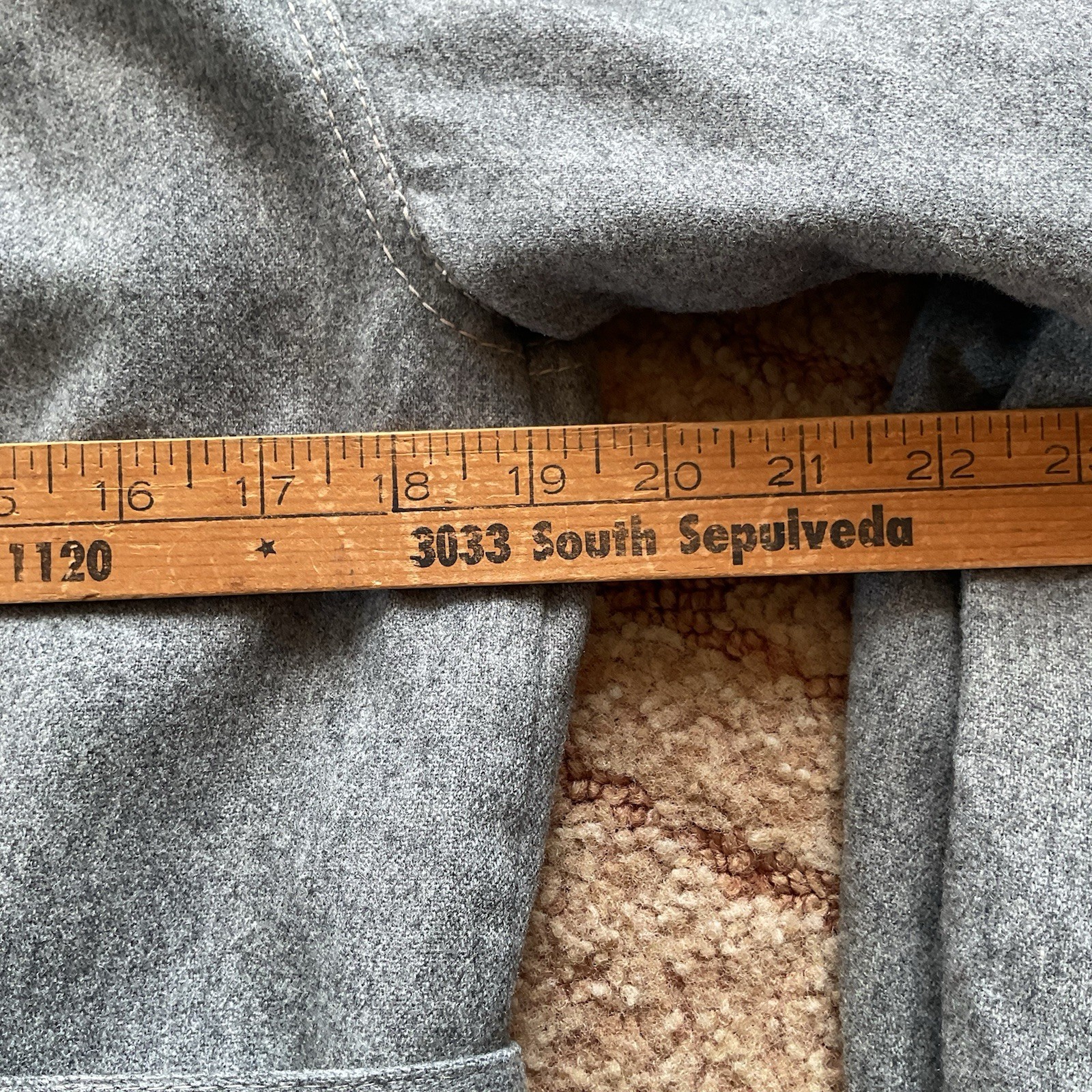 VTG 60s-70s PATTY WOODARD Women’s L Gray Wool Gabardine Belted Lined Jacket
