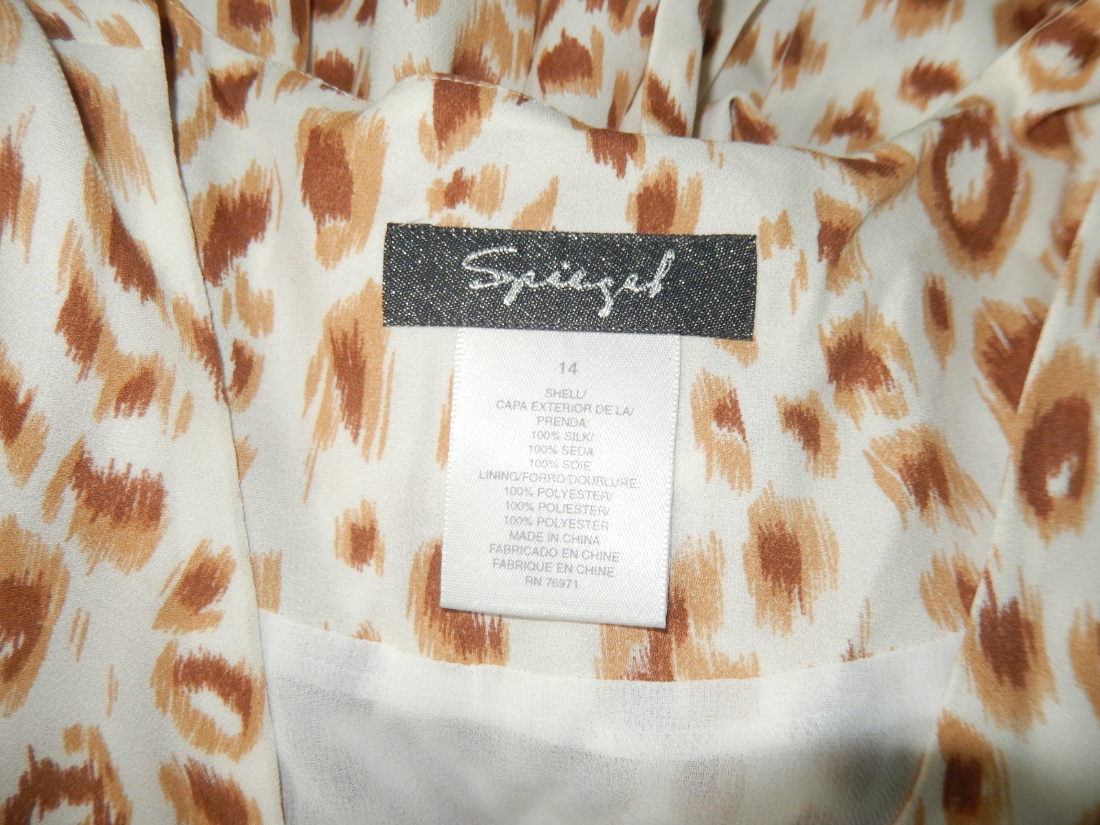 Vintage 90’s Y2K Spiegel Leopard Print Silk Wrap Midi Dress