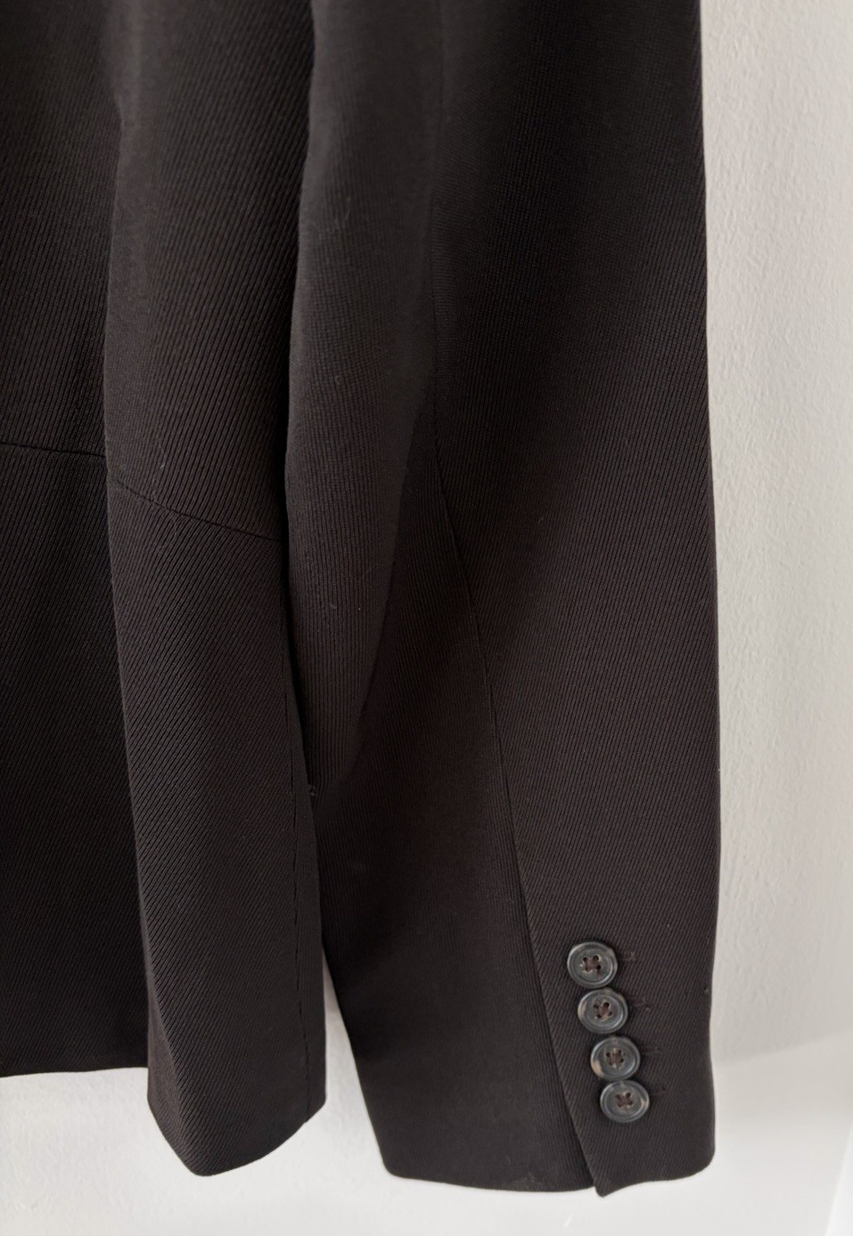 Harolds Jacket Women 8 Dark Brown Wool Blend Structured Blazer Career Wear USA