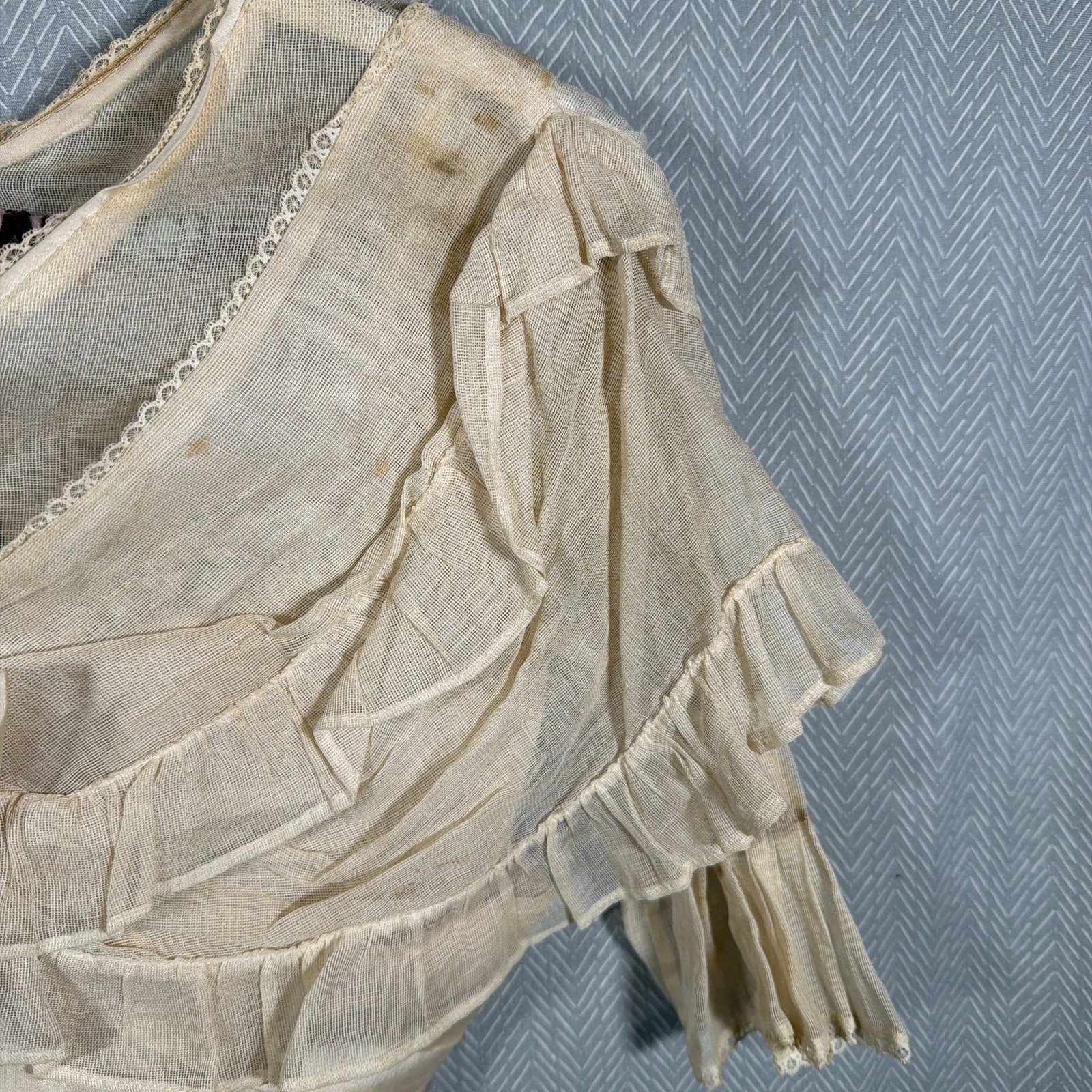 Vintage 1920s Net Wedding Dress