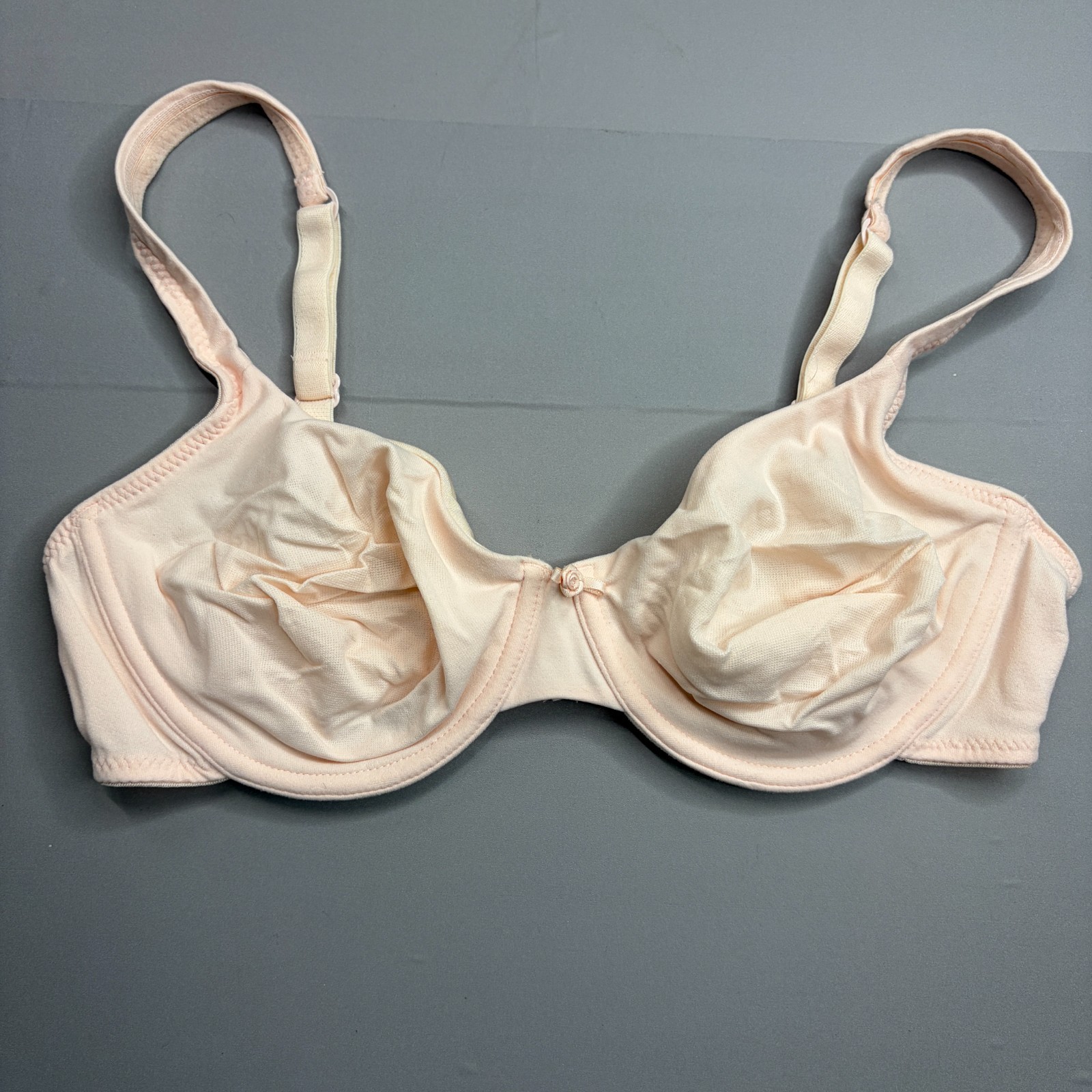 Vintage Victoria Secret Bra 34C Blush Pink Unlined Underwire Adjustable Straps