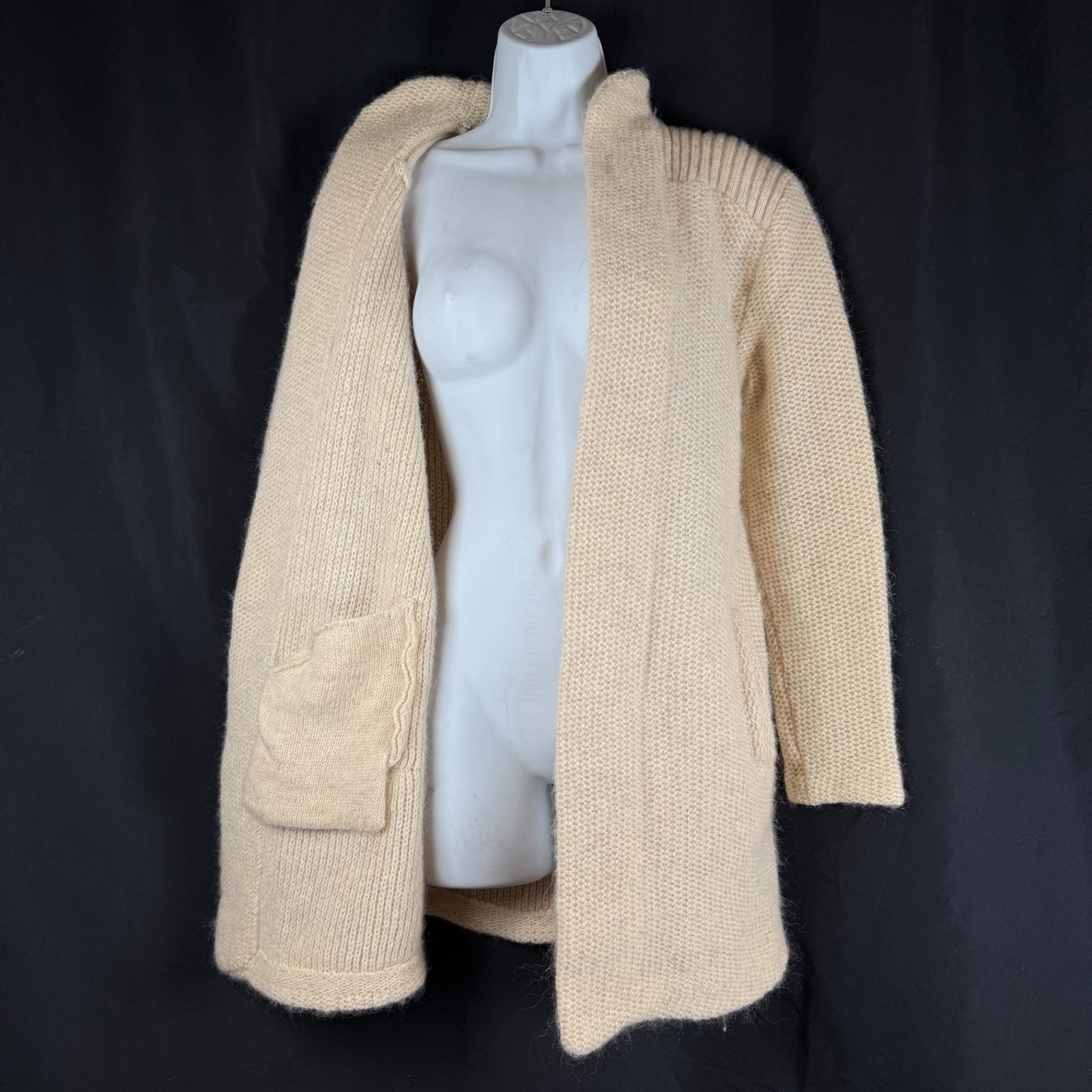 VTG 1980s P.G.E. Mohair Cardigan Women’s Sweater Medium Made In Hong Kong