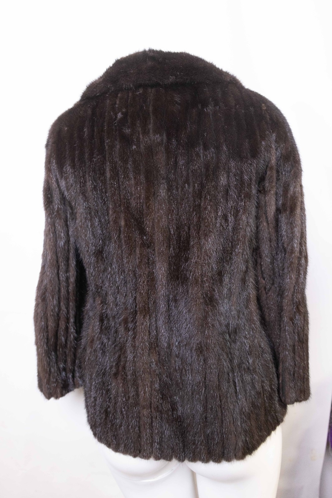Vintage ZCMI Cameo Room Authentic Dark Brown Mink Fur Coat Jacket M/L