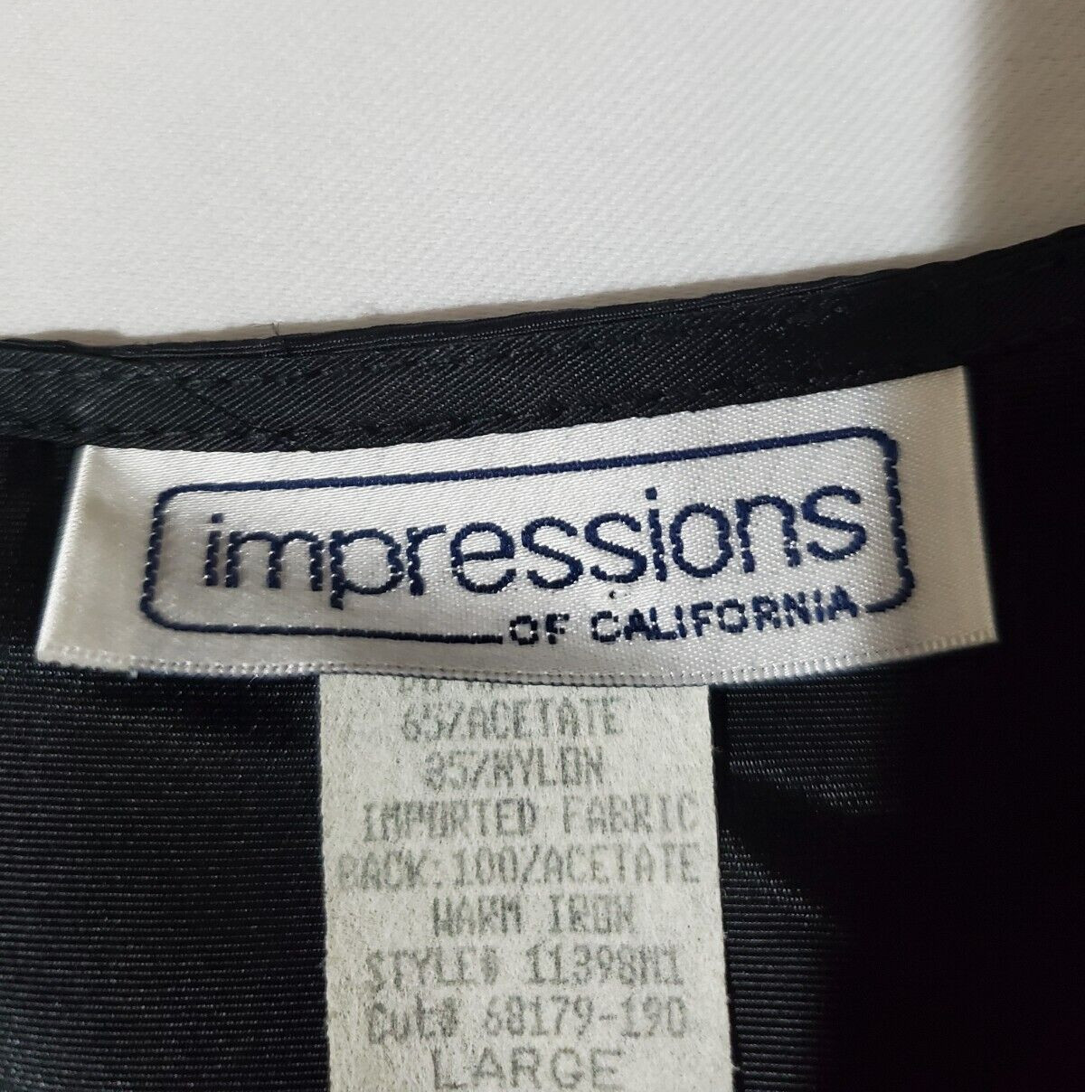 Vintage Impressions of California Women Vest Large Black Velvet Sparkly USA Made