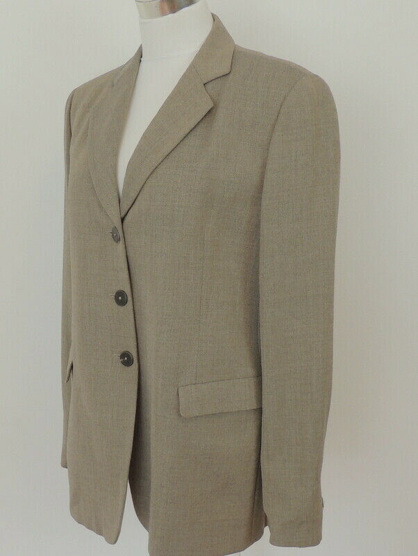 Vintage Giorgio Armani Le Collezioni Blazer Jacket 12 Gray Tweed Made In Italy