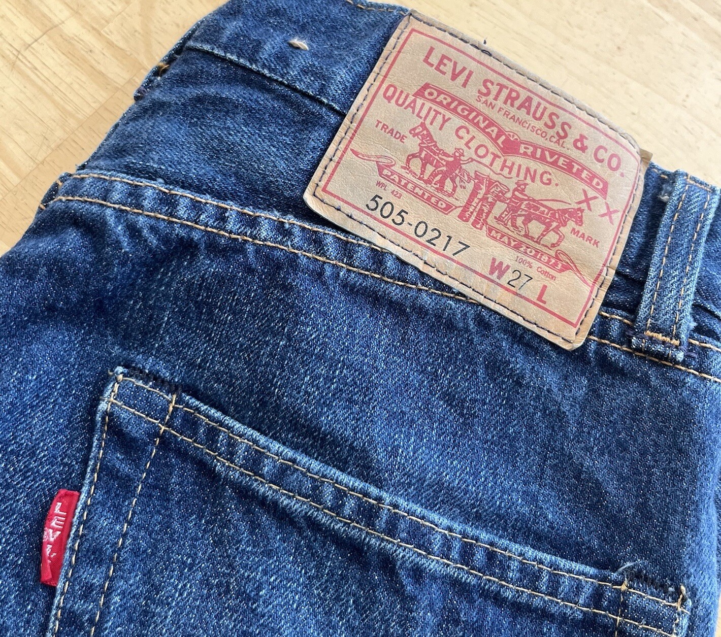 Levi’s Vintage Clothing Line LVC Selvedge BIG E 505-0217 Talon 42 Zip Jeans-27