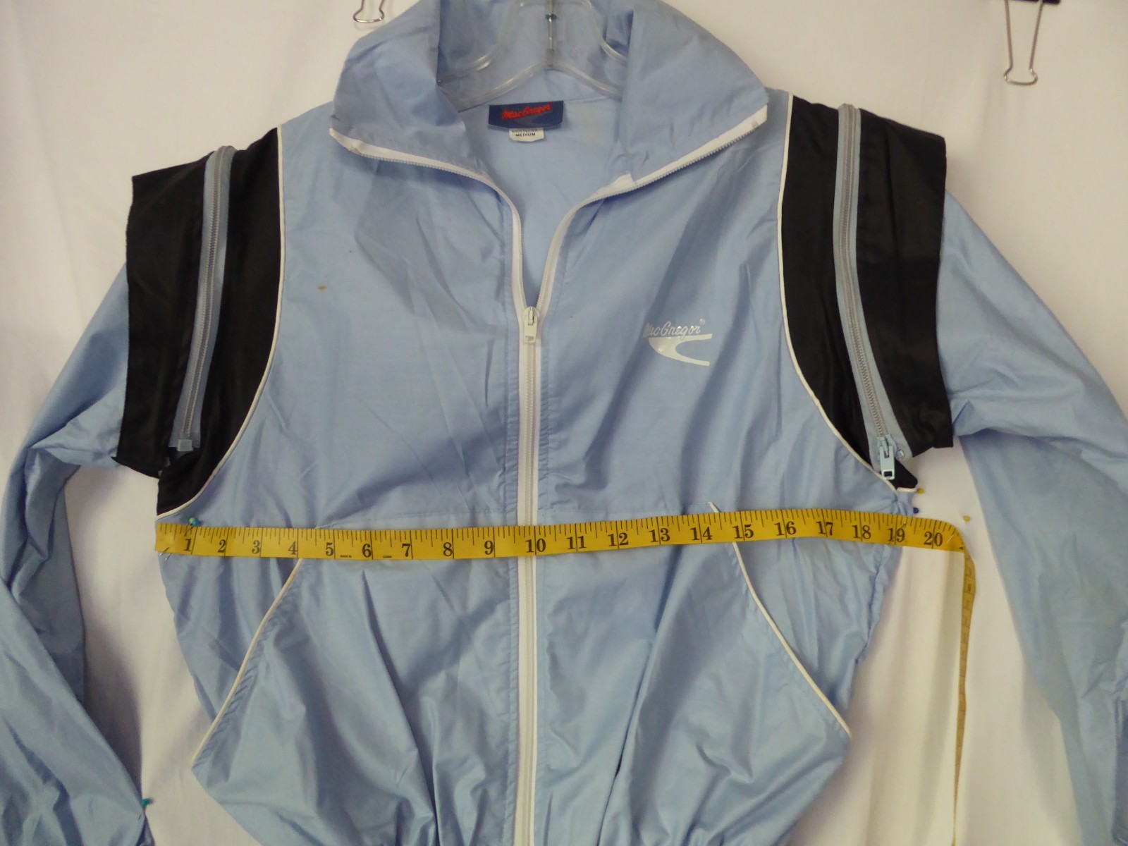 80s McGregor Jogging Suit Sweat Pants+ Jacket 1986 USA Med Women Zip Off Sleeves