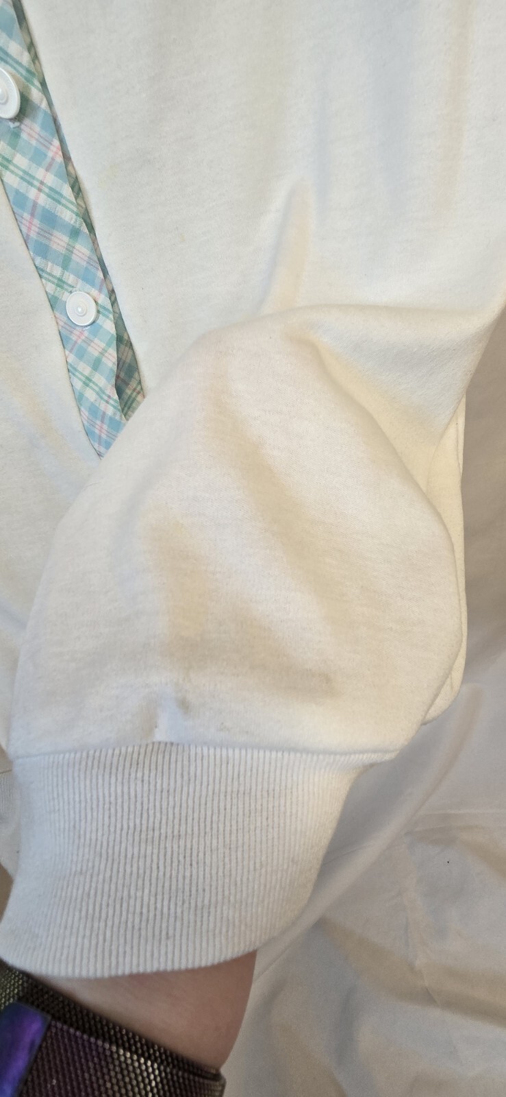 Vintage Graff Californiawear Shirt & Short Set, Size L/12, Blue Plaid & White