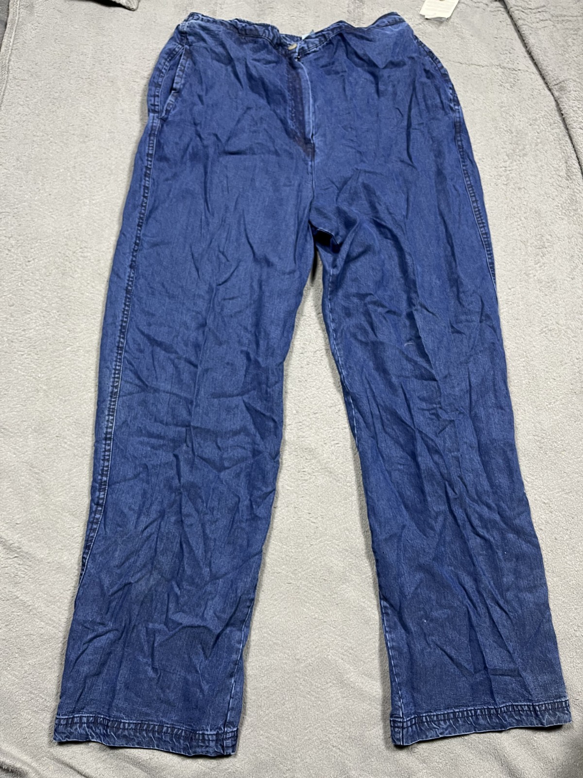 Vintage Cherokee Pants Women Large Denim Telcel Made Korea