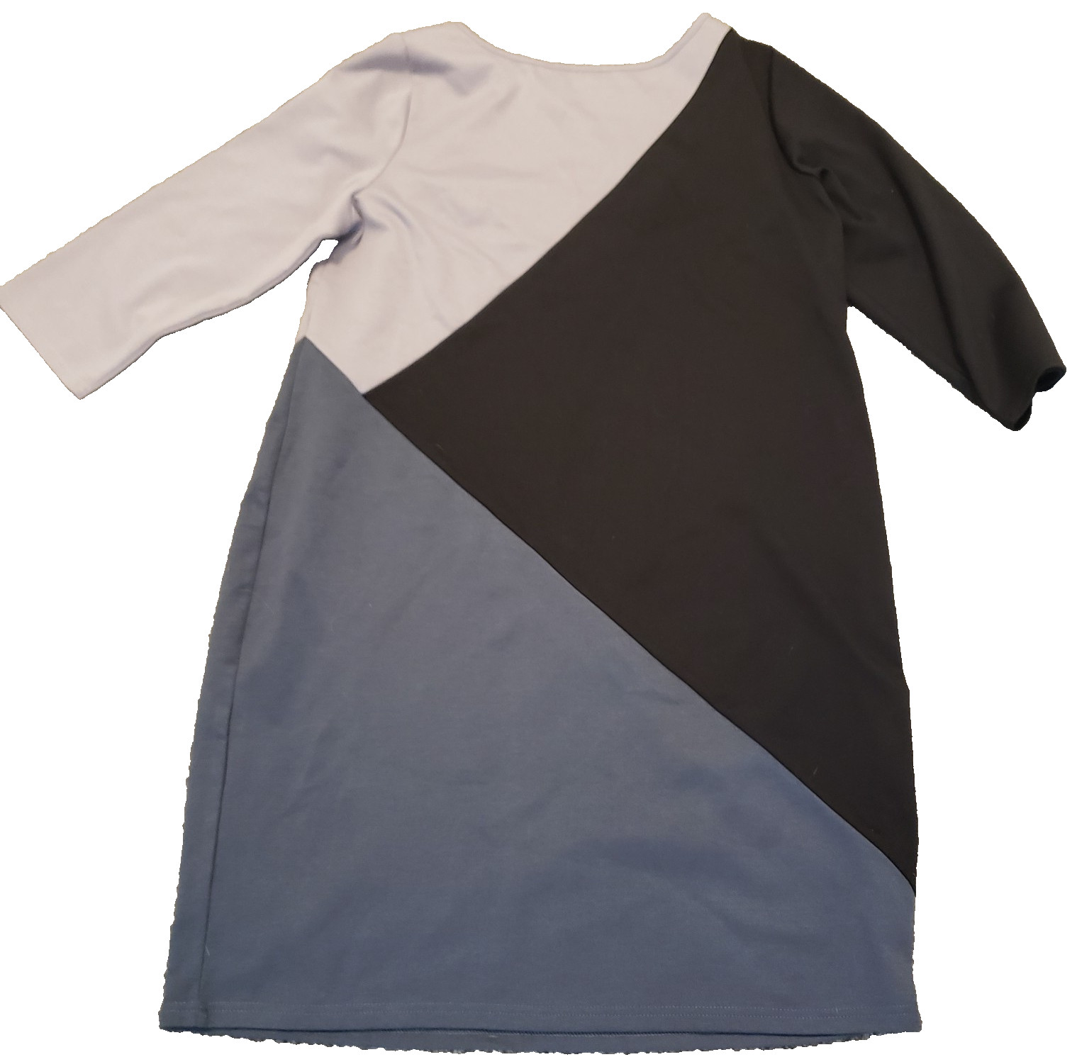 Bob Mackie Art to Wear Color Block Black Grey VTG L