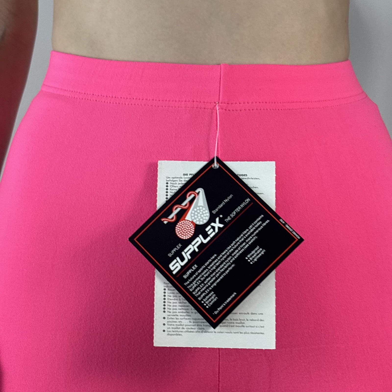 80s-90s Candy Jay Hot Pink Capri Leggings Vintage Aerobics Deadstock