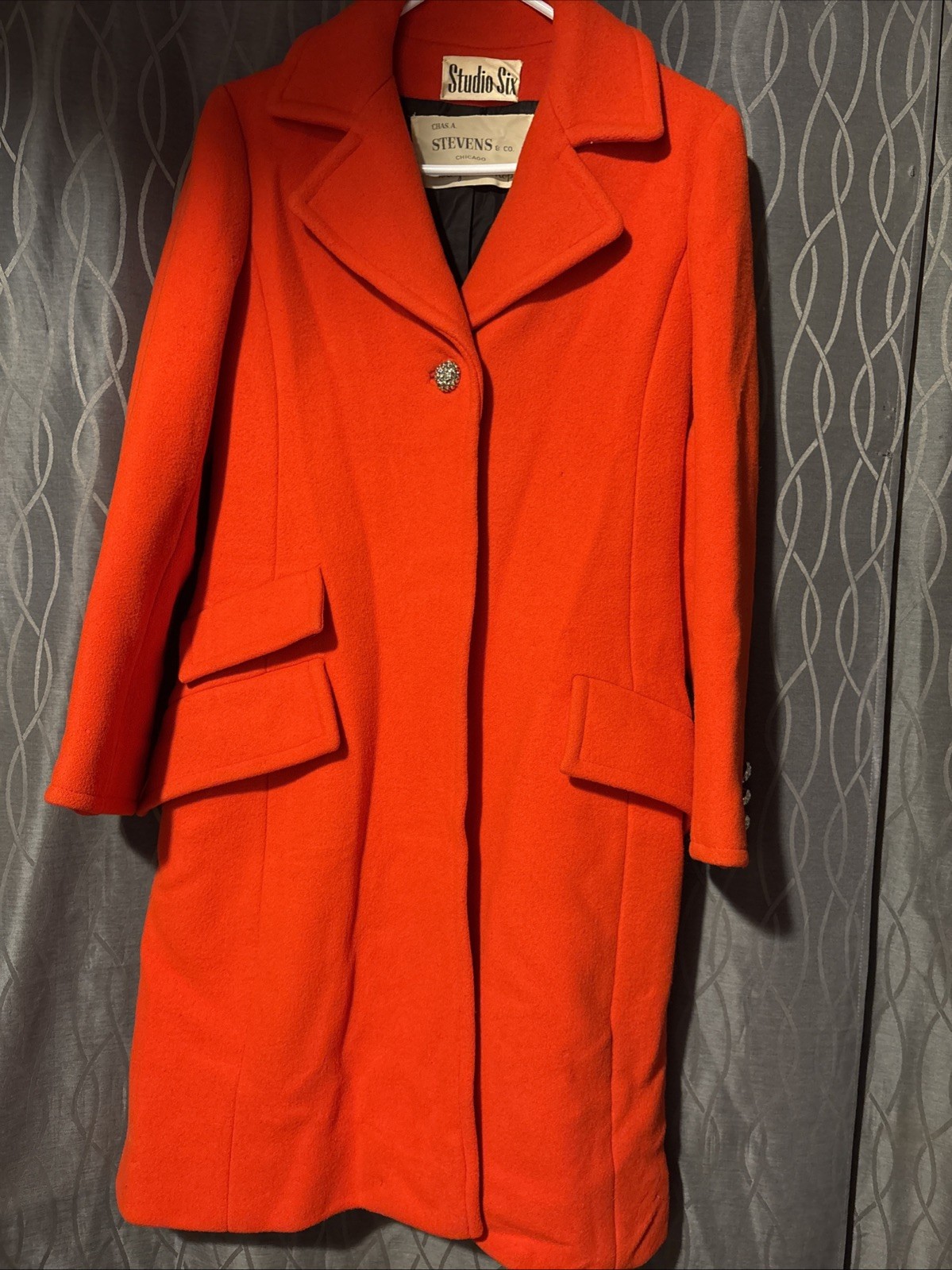Chas. A. Stevens & Co Vintage Red Peacoat Studio Six Collection