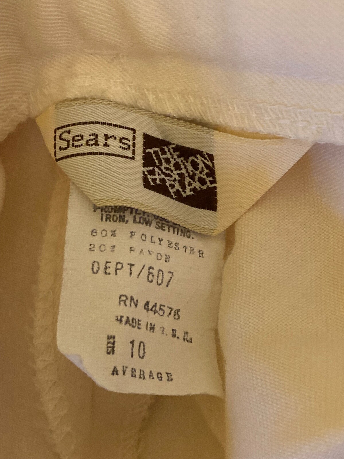 Vintage 1980s Sears The Fashion Place Cream Pleated Slacks Pants Women’s XS/S