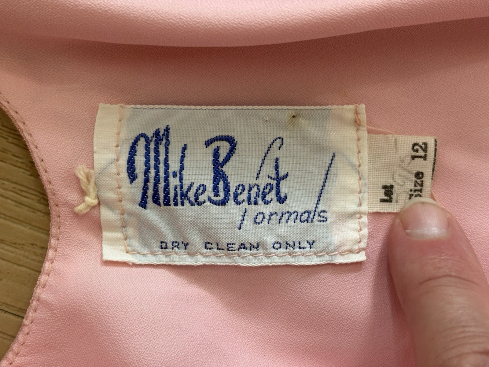 Vintage Mike Benet Pink Peach Formal 12