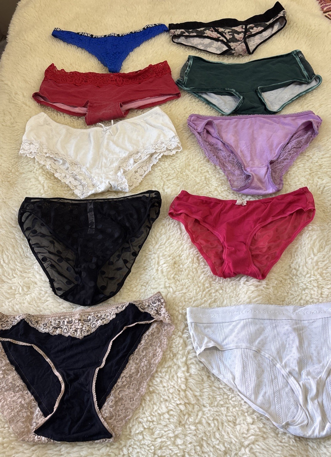 Vintage Lote 10 Pink/victoria Secrets Pantis #092