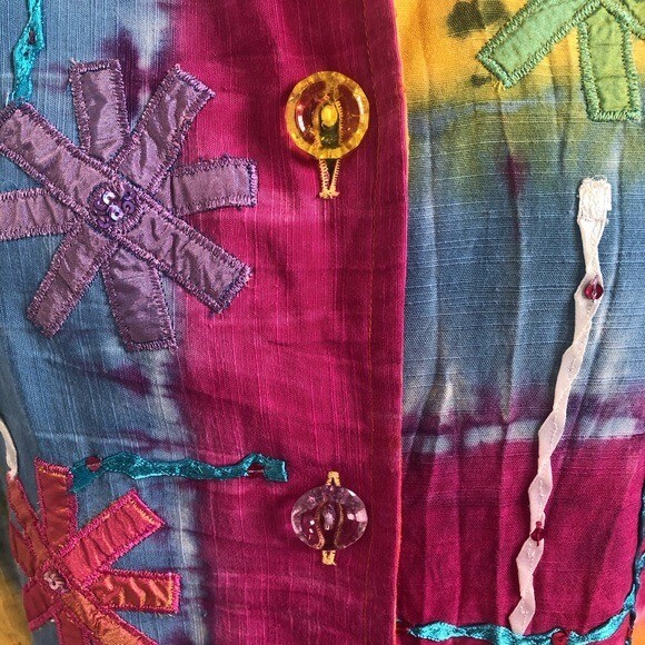 Vintage Patchington Colorful Tie Dye Blazer Women’s Medium