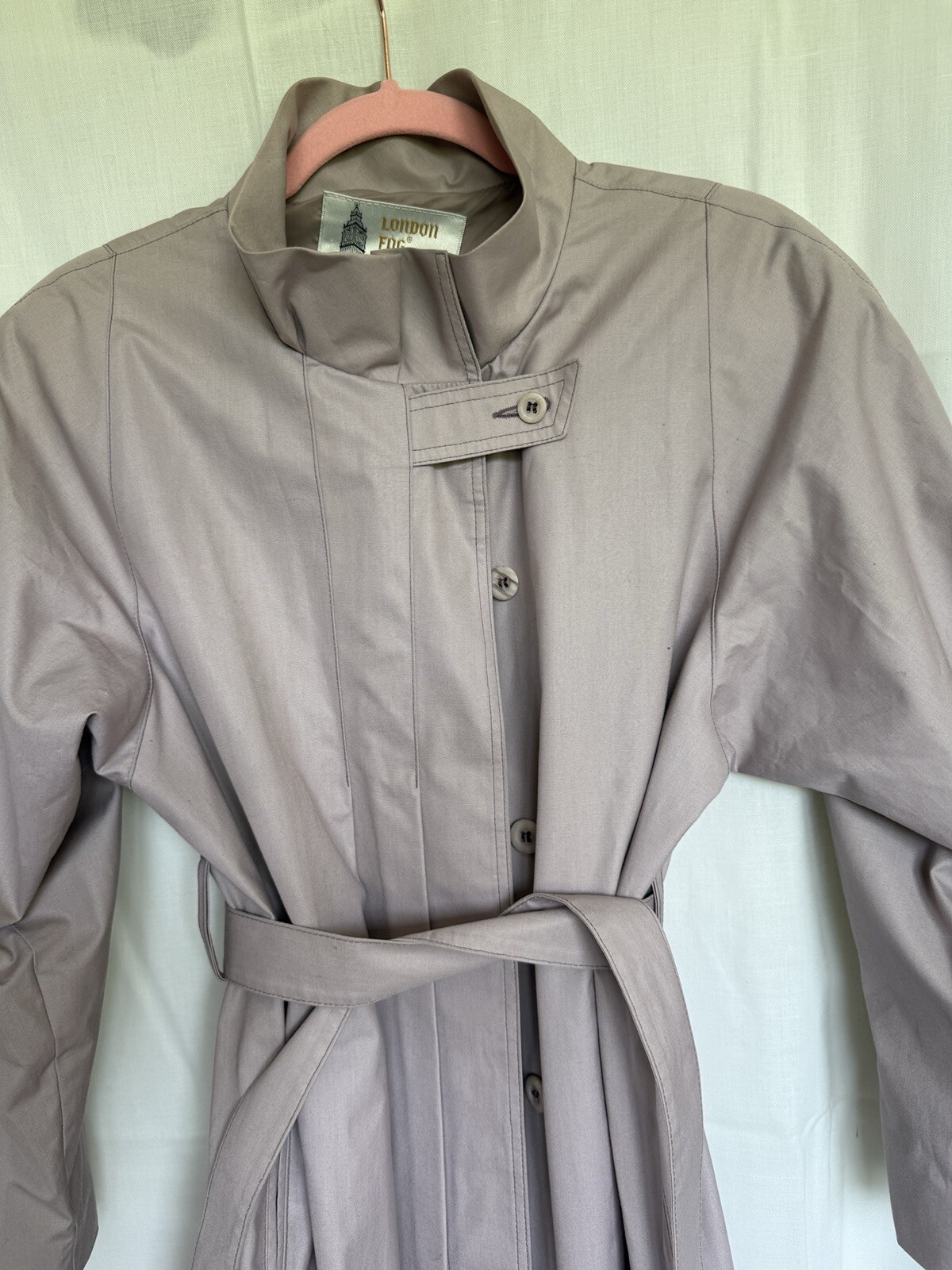 Vintage London Fog Rain Coat Light Purple Size 10 Petite