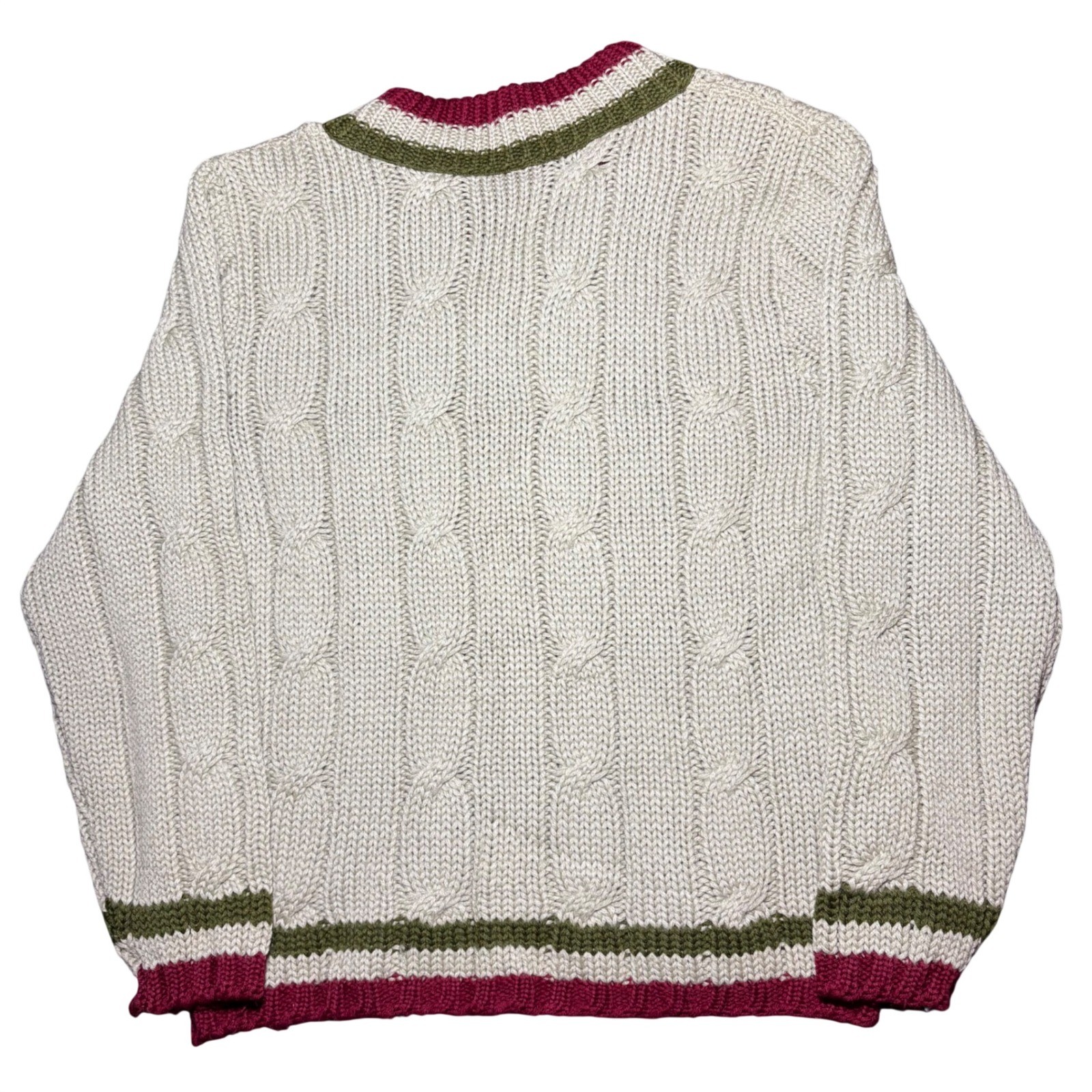 Vintage Evan Picone Sweater Cable Knit 100% Wool V-Neck Women’s Large 50’s 60’s