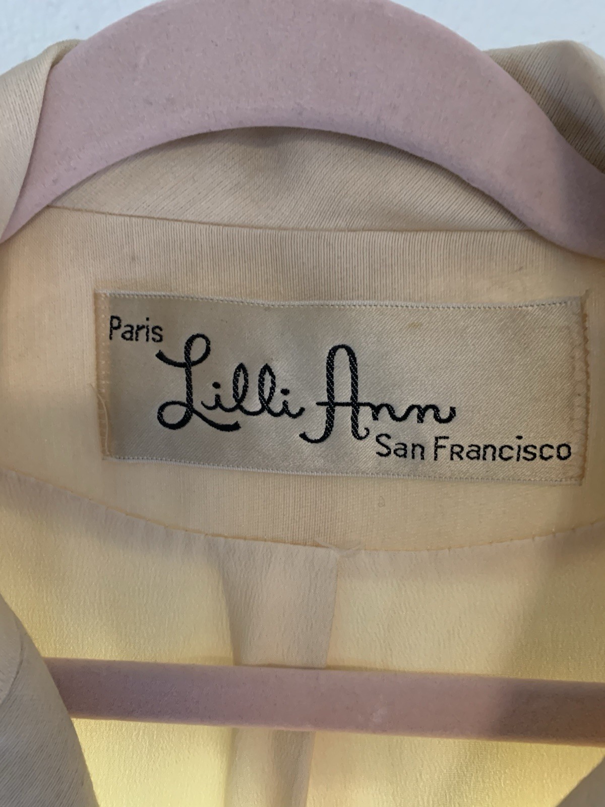Vintage 1960s Lilli Ann San Francisco Beige Double Breasted Vintage Coat/Dress.