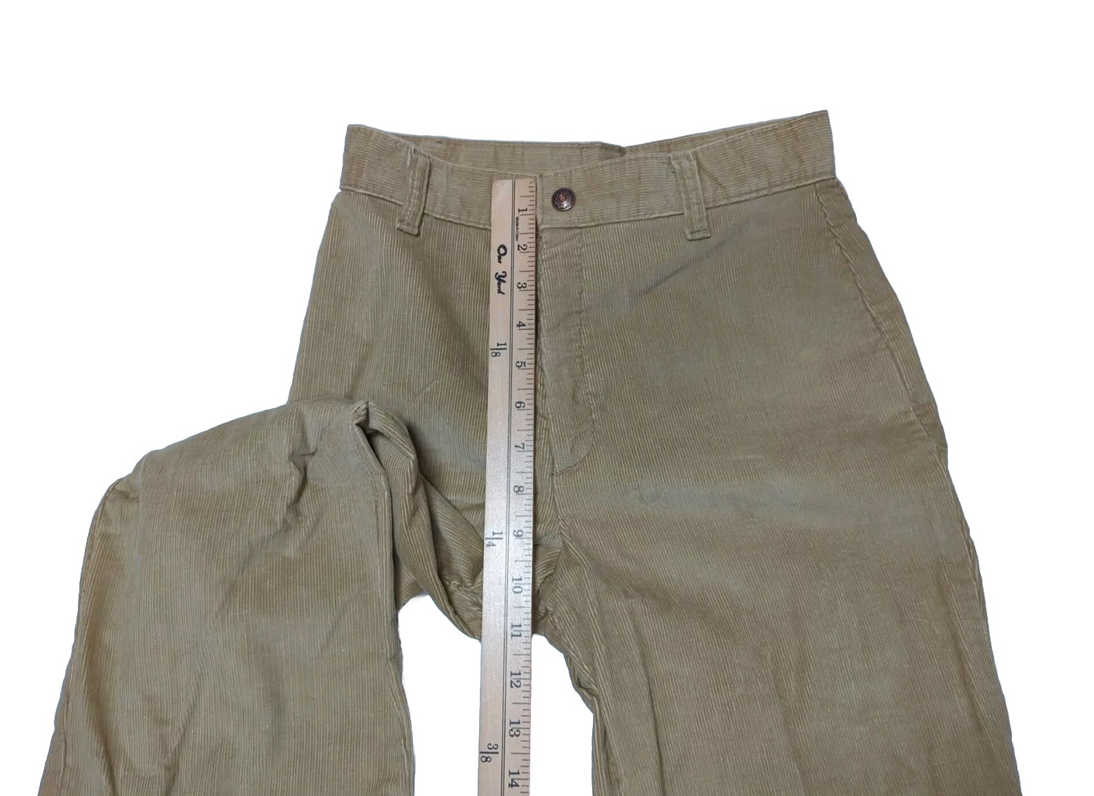 Vintage Levi’s Corduroy Pants Talon Beige 42 Zipper 25×29