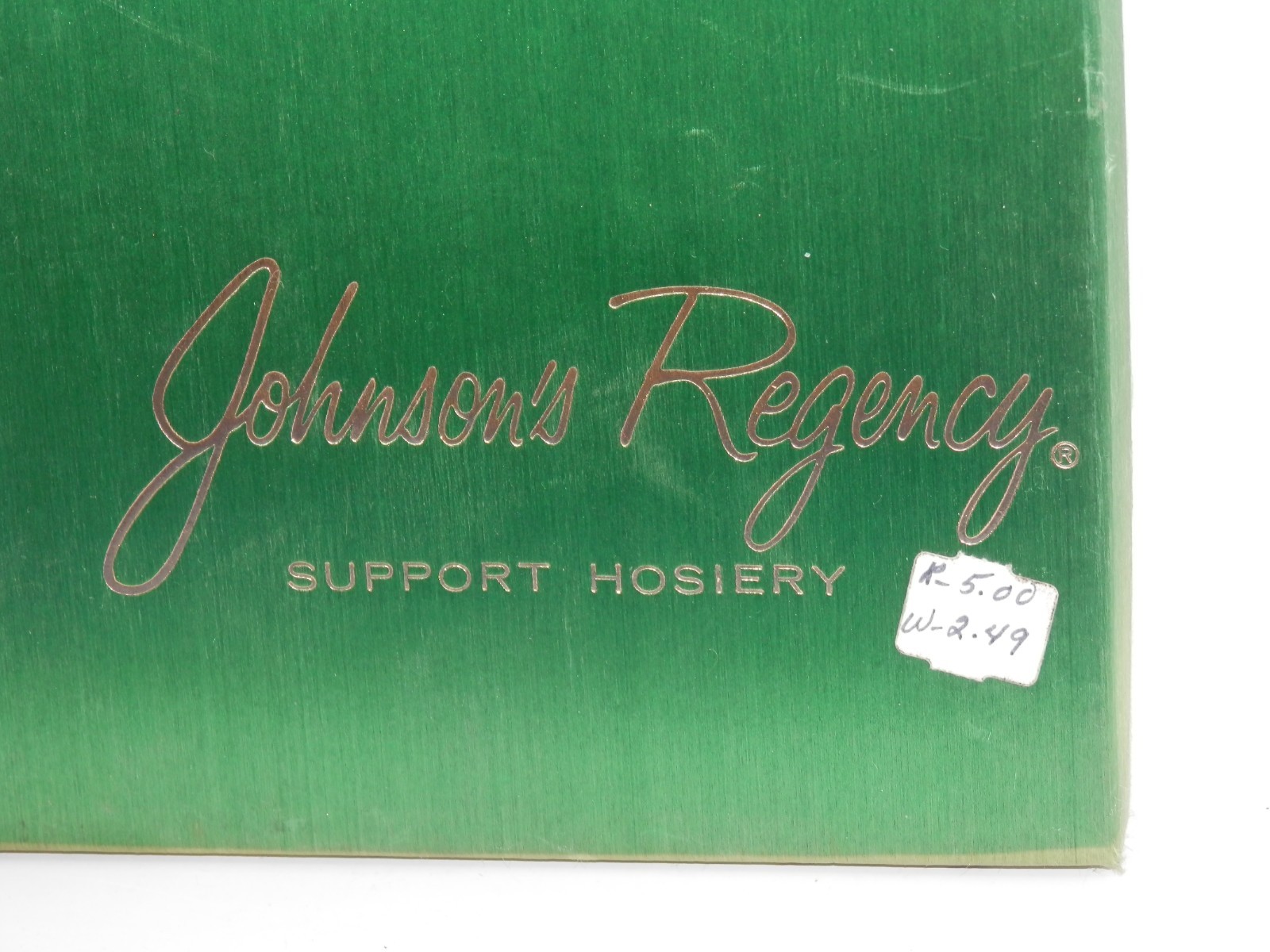 Vintage 50s Johnson’s Regency Seamless Stockings • Thigh High XL White 32″ NOS