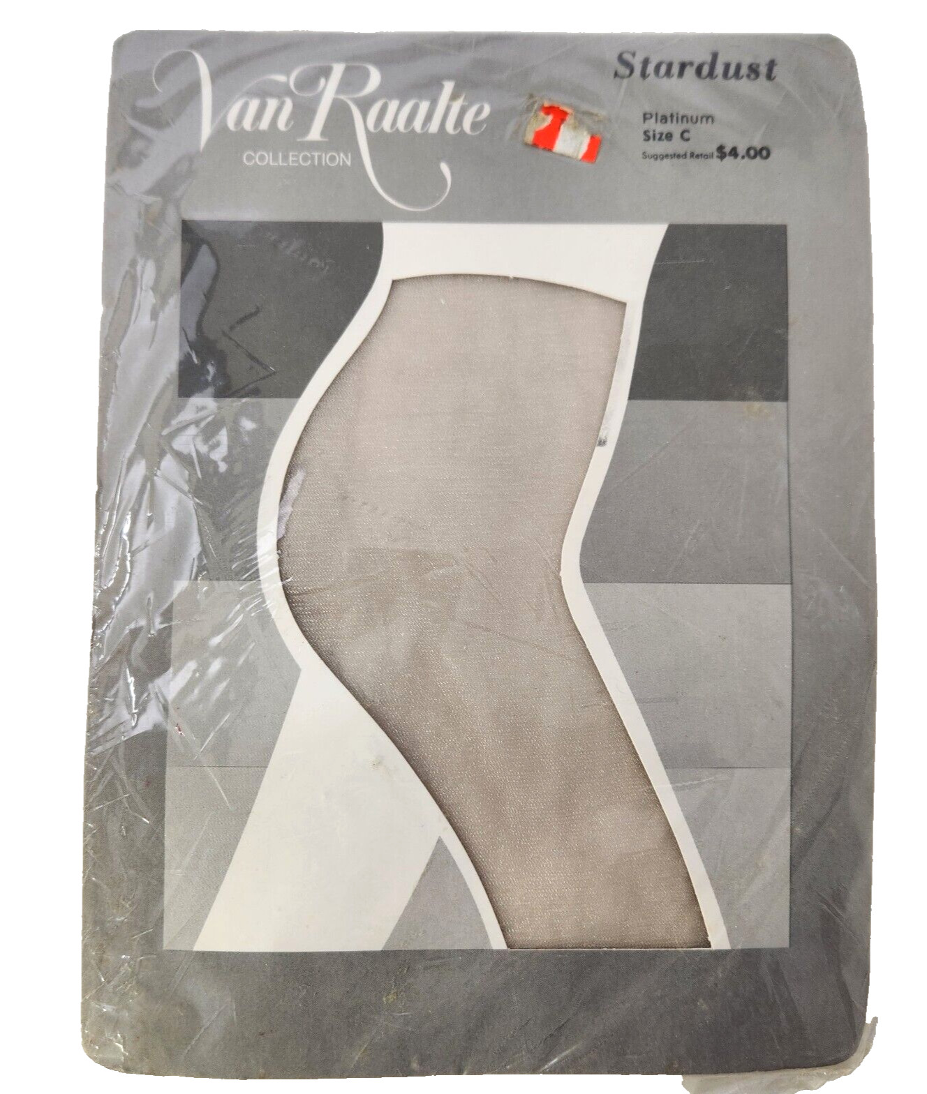 Van Raalte Stardust Panty Hose Platinum Size C Sheer to Waist Sandalfoot READ!
