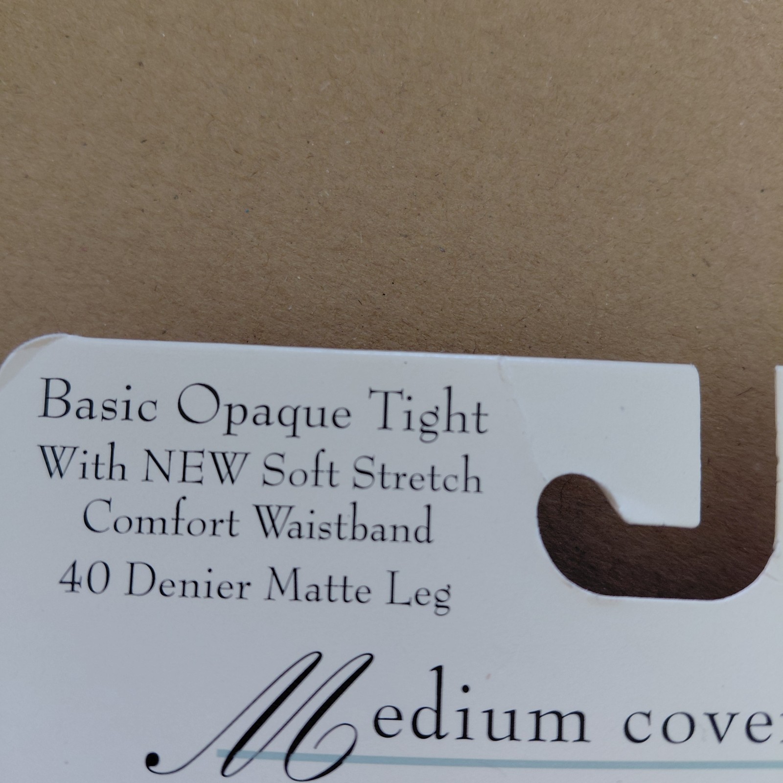 Vintage JCPenney Medium Coverage Gray Opaque Tights Large 40 Denier USA NOS