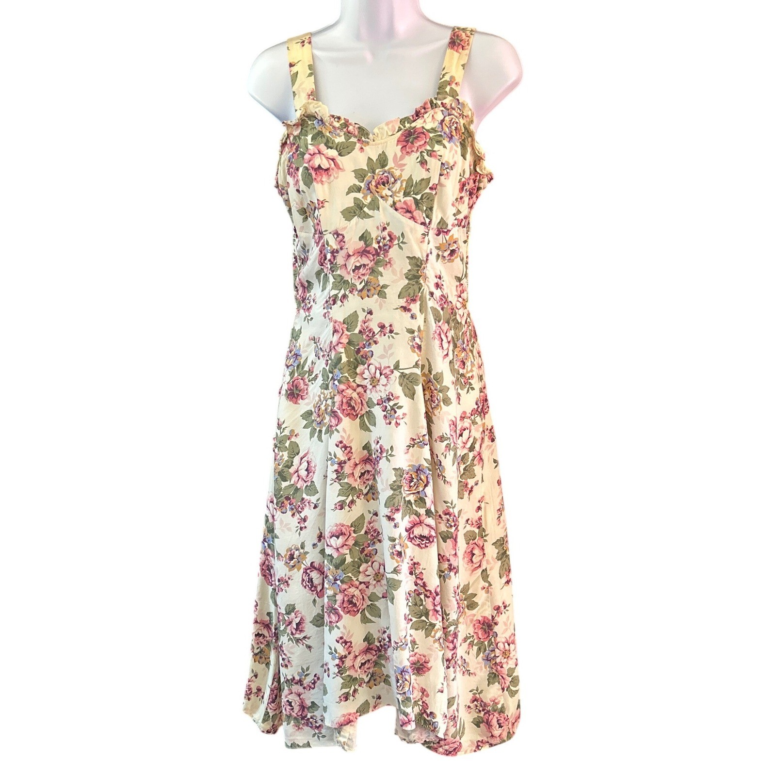Vintage Floral Dress Cottagecore Romantic Prairie Garden Party Floral Core