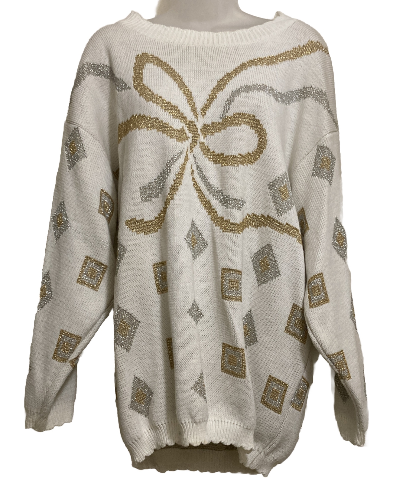 Vintage Sweater Turning Point Made in USA Women XL Gold Now Shimmer