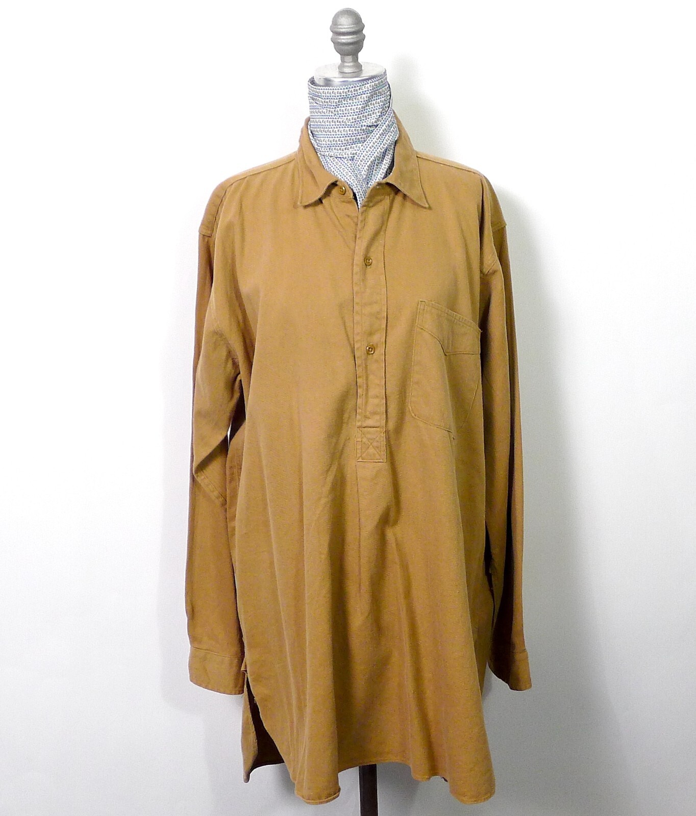 Vintage Monument Ladies Cotton Tan Shirt Dress Size 7 #330