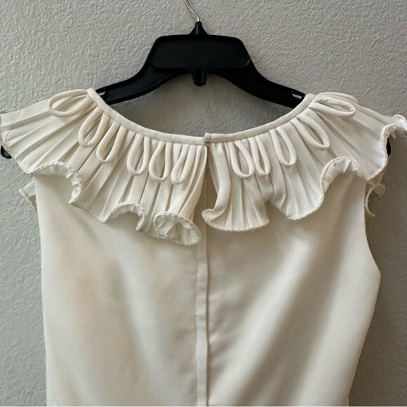 eve le coq california 1970s vintage white wedding gown cocktail dress womens 4