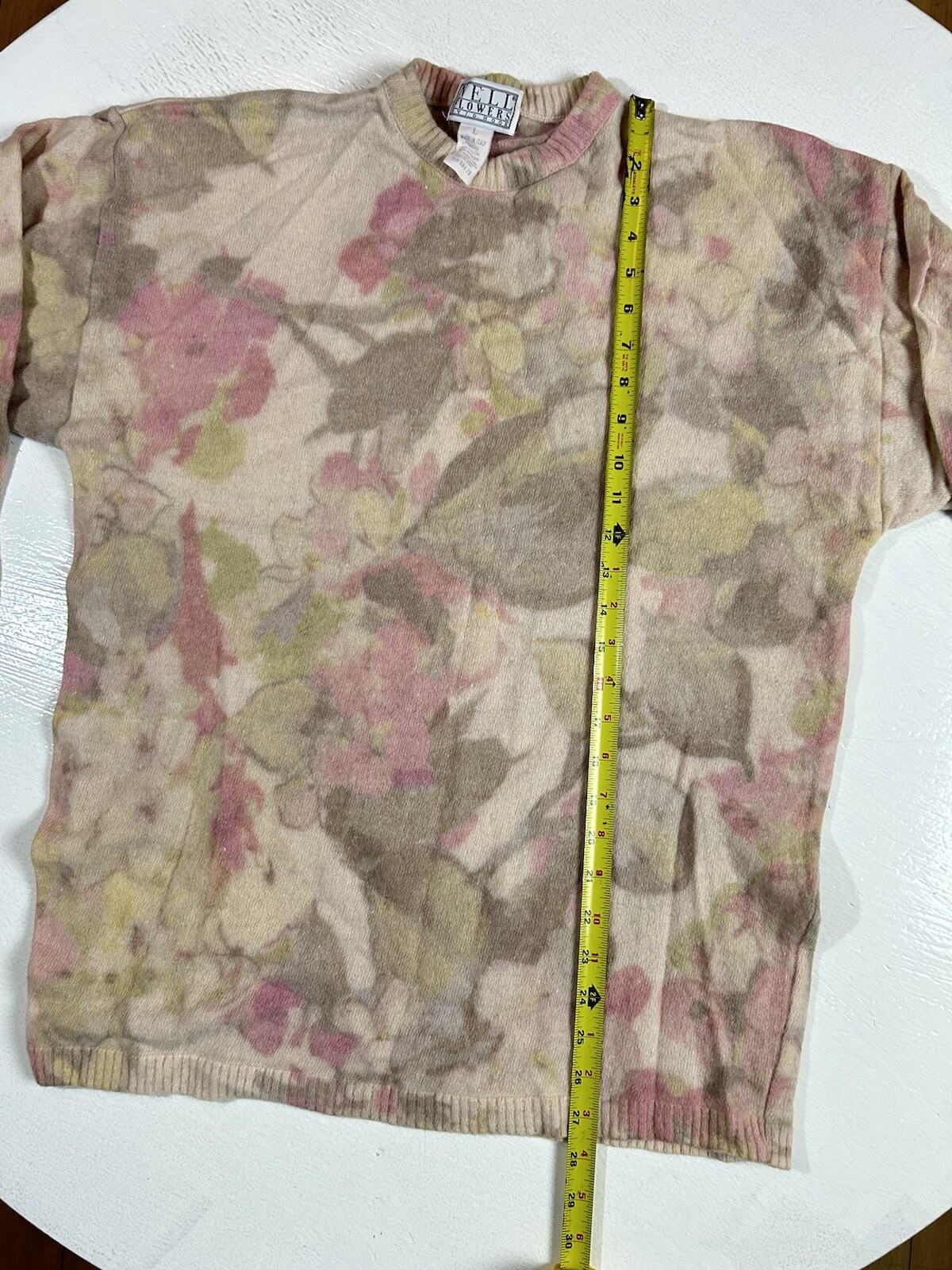 JG Hook Vintage Floral Wool / Rabbit Hair Knit Sweater Women’s LARGE Italy Made