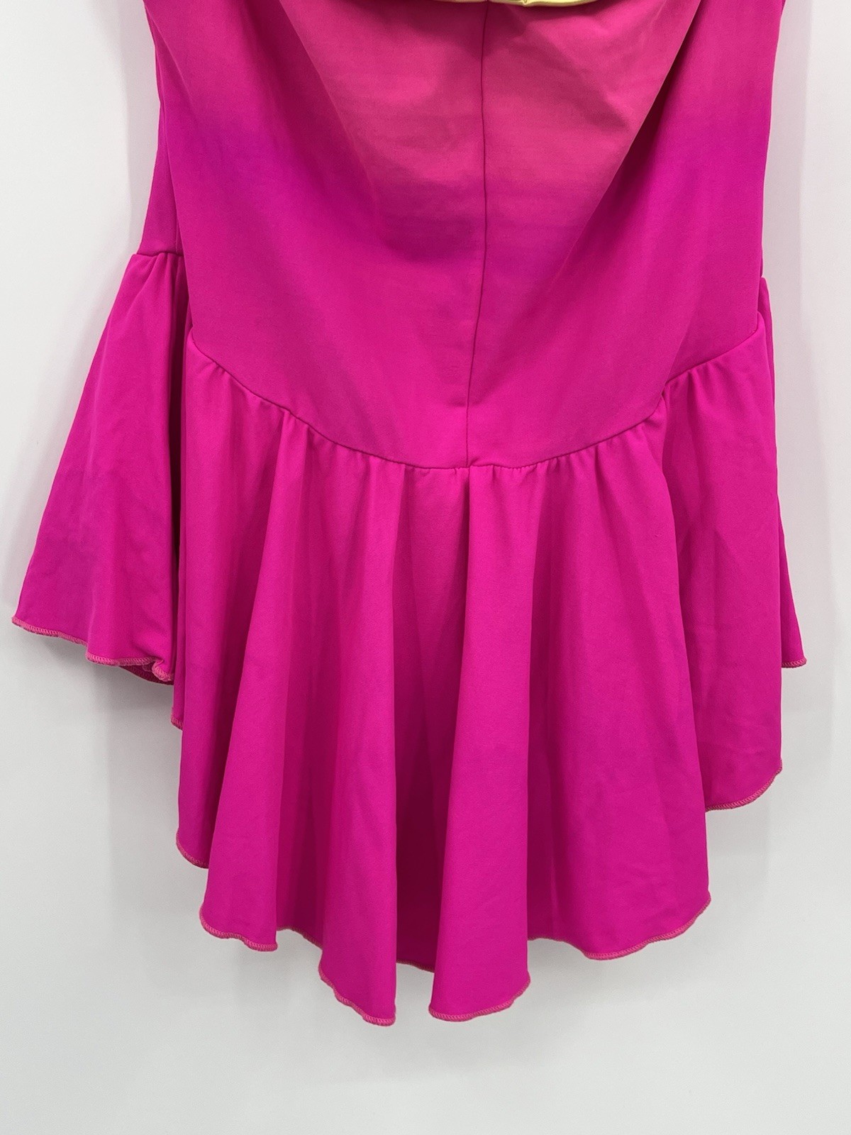 Vintage Rose Marie Reid Skirted Swimsuit Size 16 One Piece Hot Pink USA Made