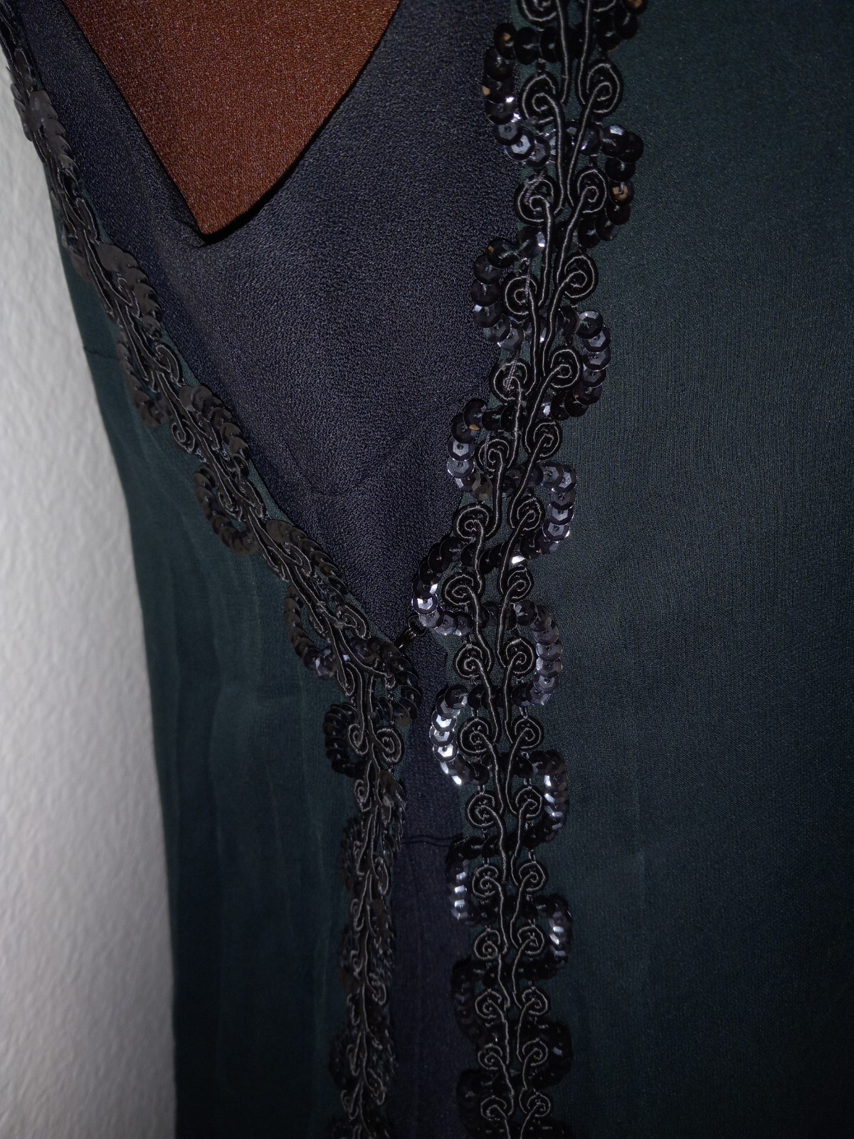 Formal 1960s Dress Bespoke 2 Piece Black Dress With Sheer Overlay Small