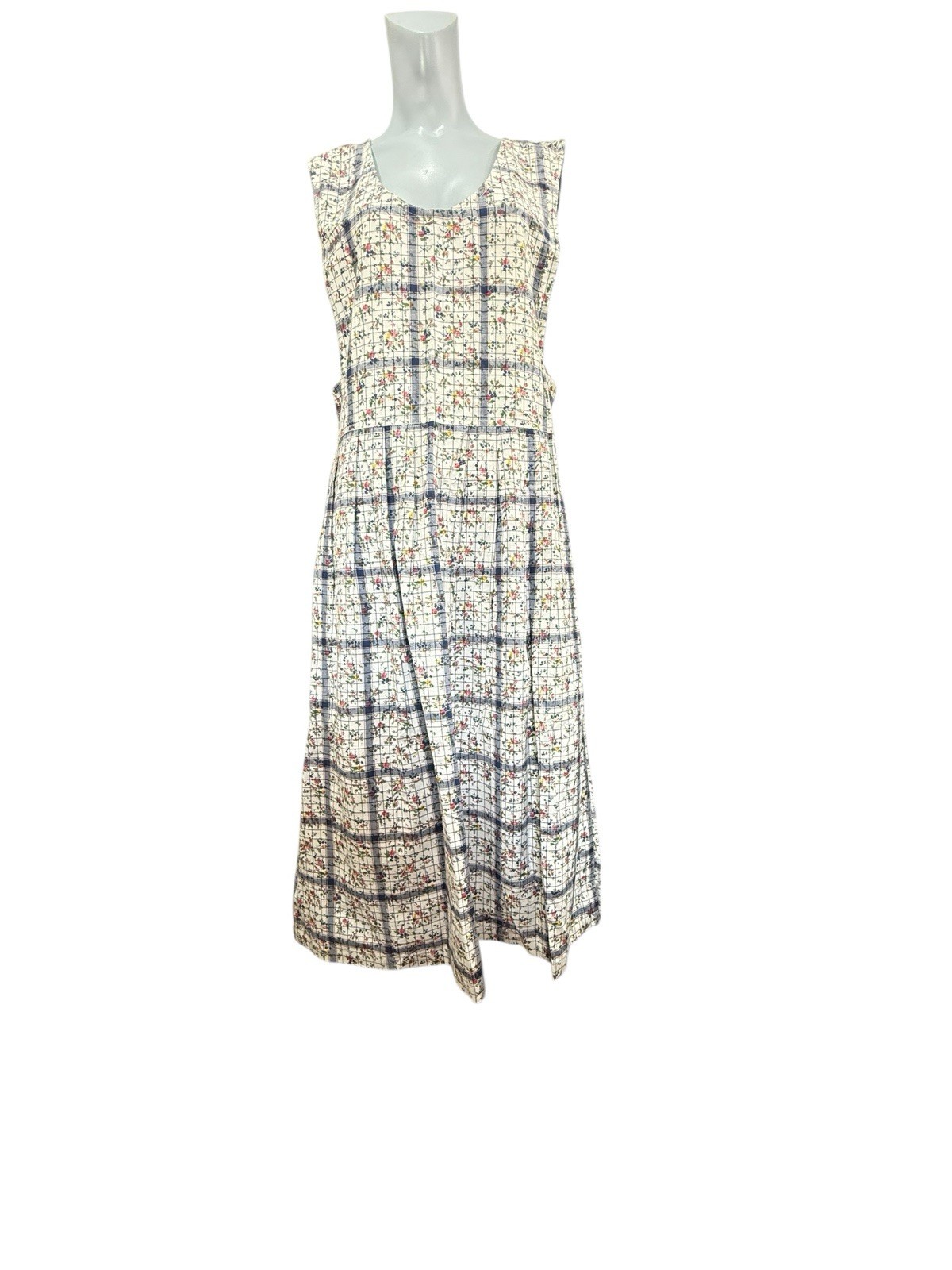 Vtg Bryn Connelly Sleeveless Floral Print Maxi Romper Dress Cottage Core Size 0