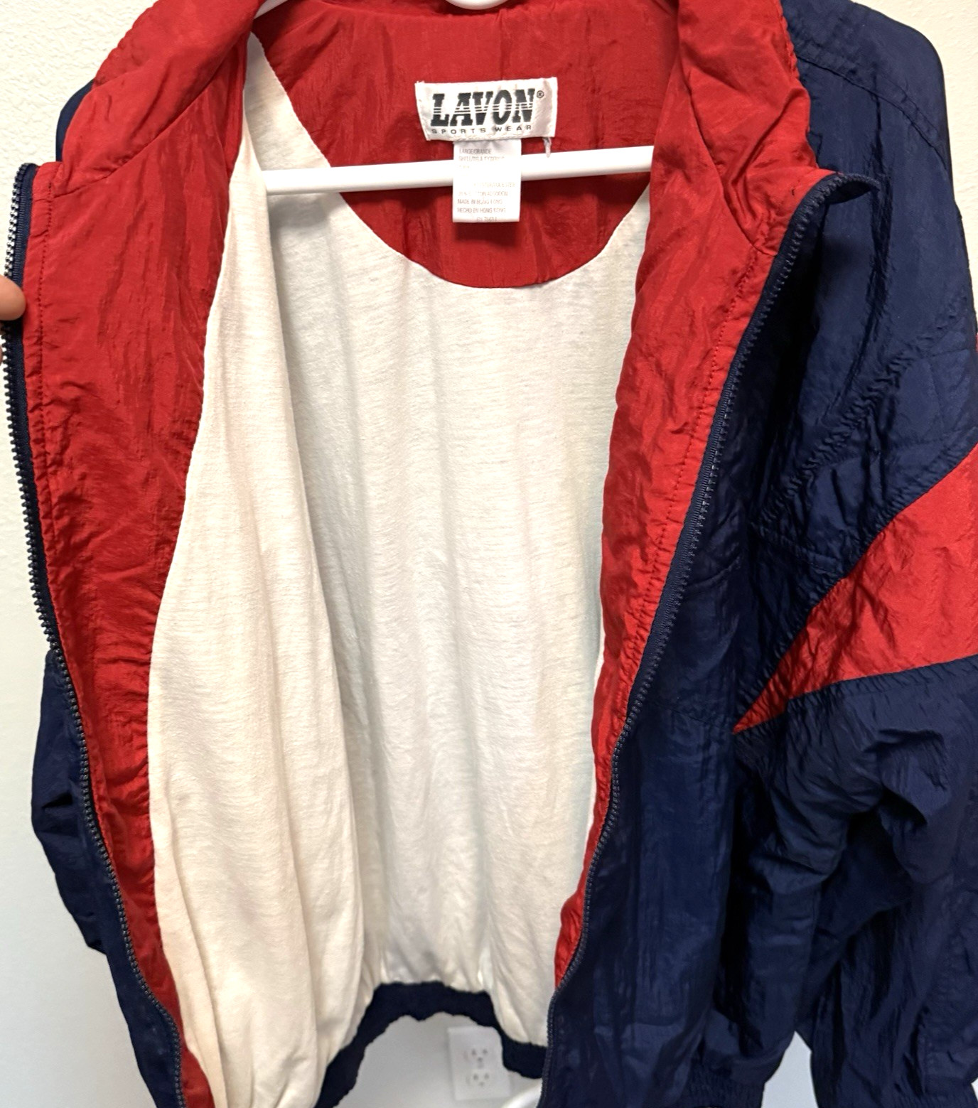 Vintage 80s 90s Nylon Track Suit Windbreaker Women Large Athleisure Lux Granny