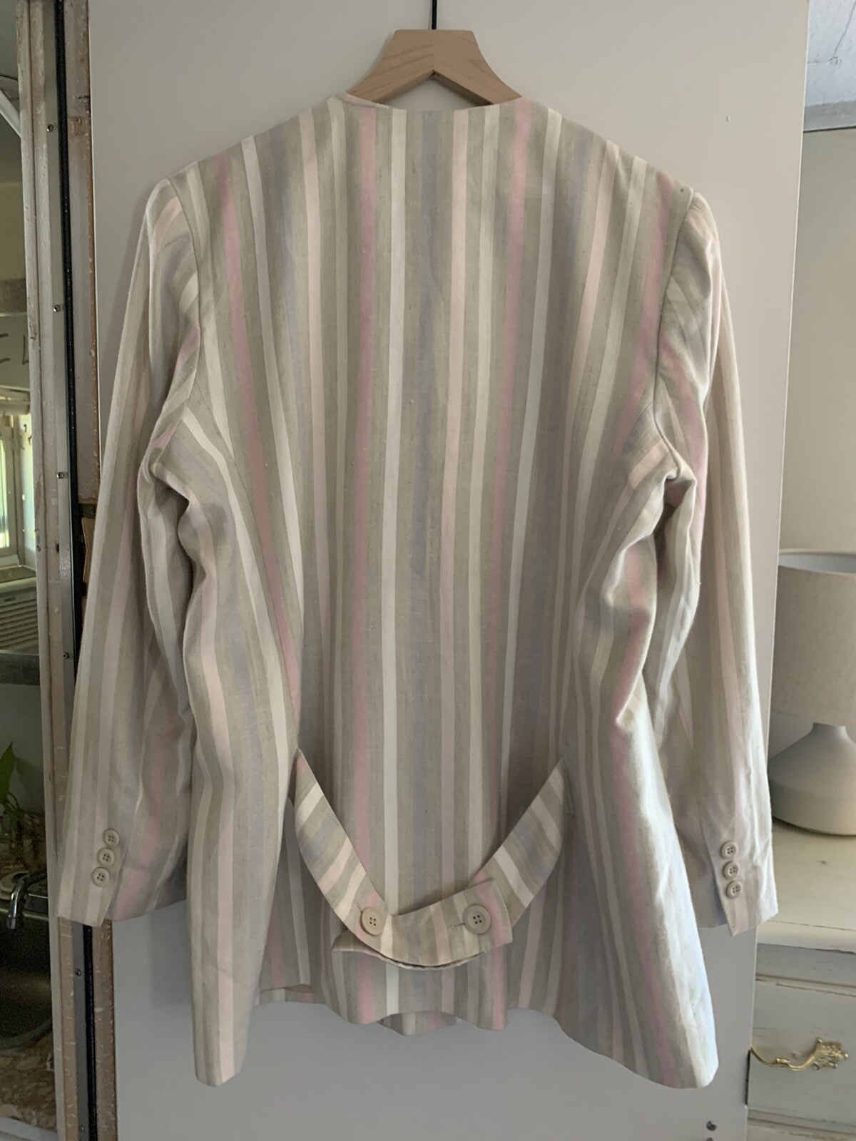 Vintage Glenbrooke Pastel & Neutrals Blazer Size 16 Good Condition